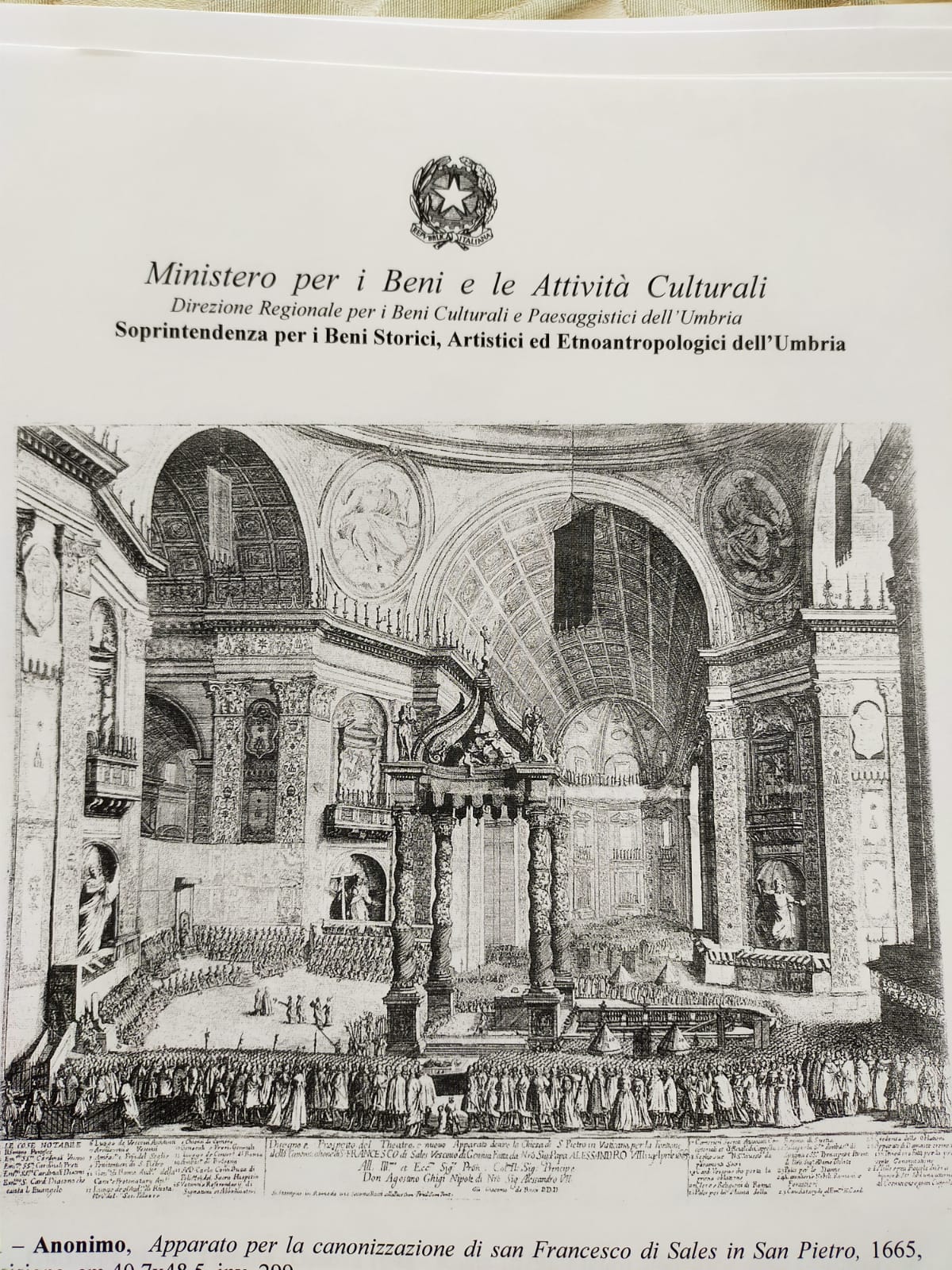 canonizzazione San Francesco di Sales in San Pietro (stampa) - ambito italiano (sec. XVII)