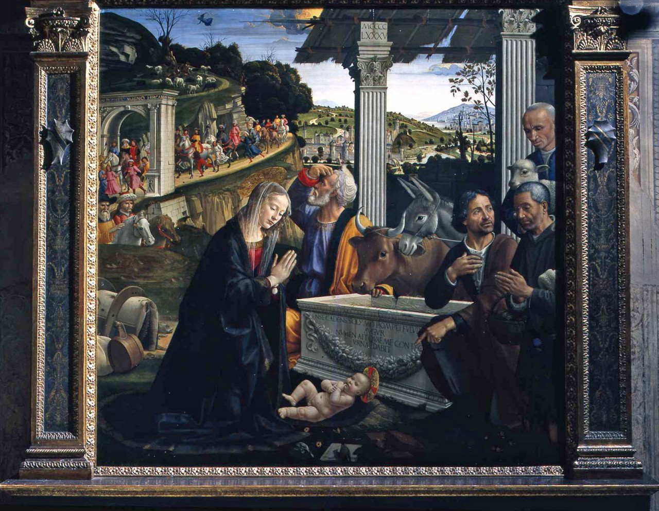 adorazione dei pastori (dipinto) di Bigordi Domenico detto Domenico Ghirlandaio (ultimo quarto sec. XV)