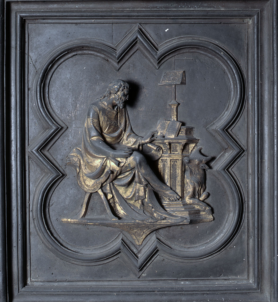 San Luca (formella) di Ghiberti Lorenzo (sec. XV)