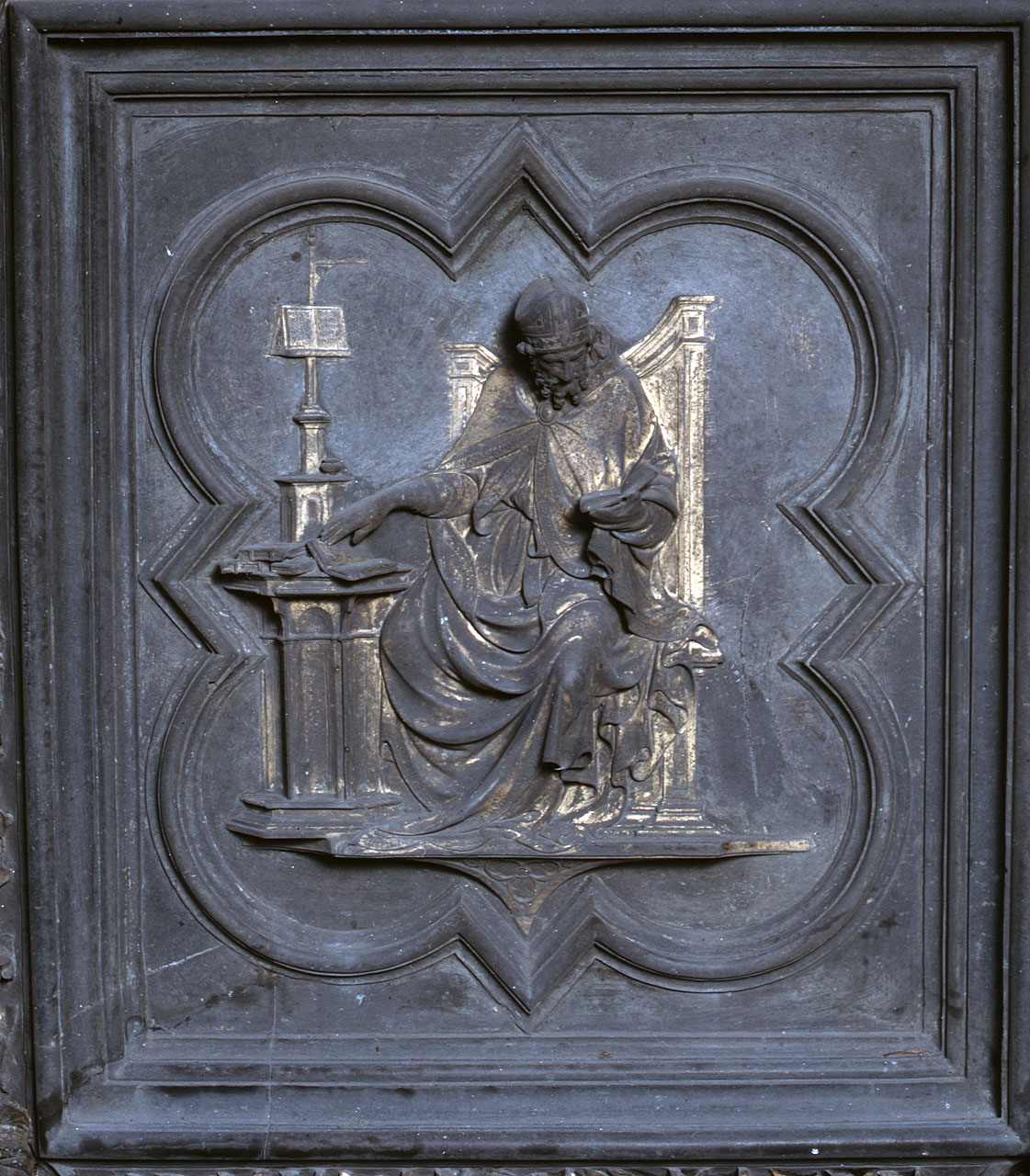 Sant'Ambrogio (formella) di Ghiberti Lorenzo (sec. XV)