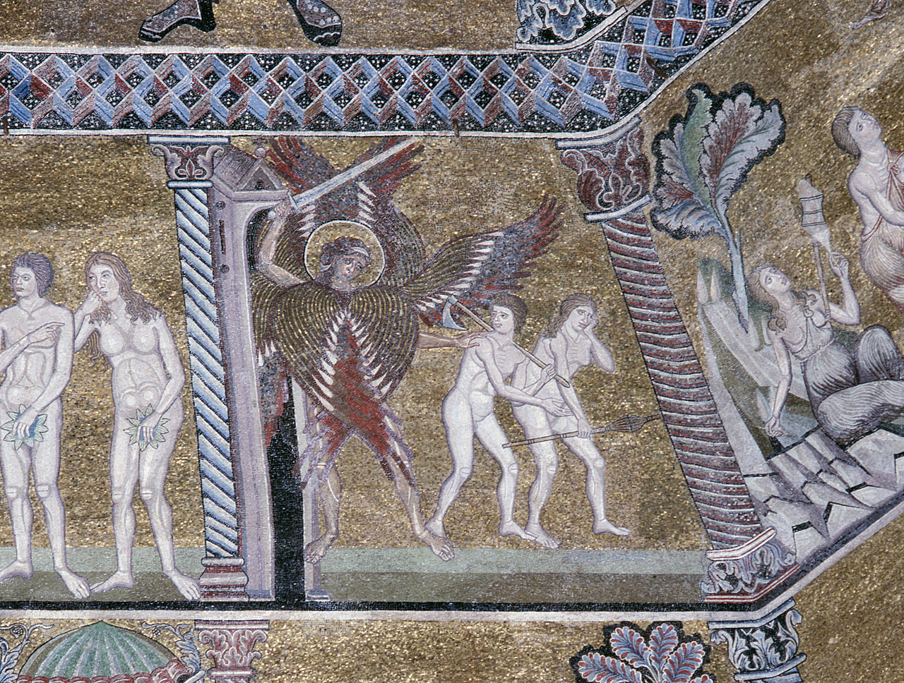 Giuseppe in viaggio per l'Egitto con gli Ismaeliti (decorazione musiva) di Maestro della Maddalena (attribuito) - bottega fiorentina (fine sec. XIII)
