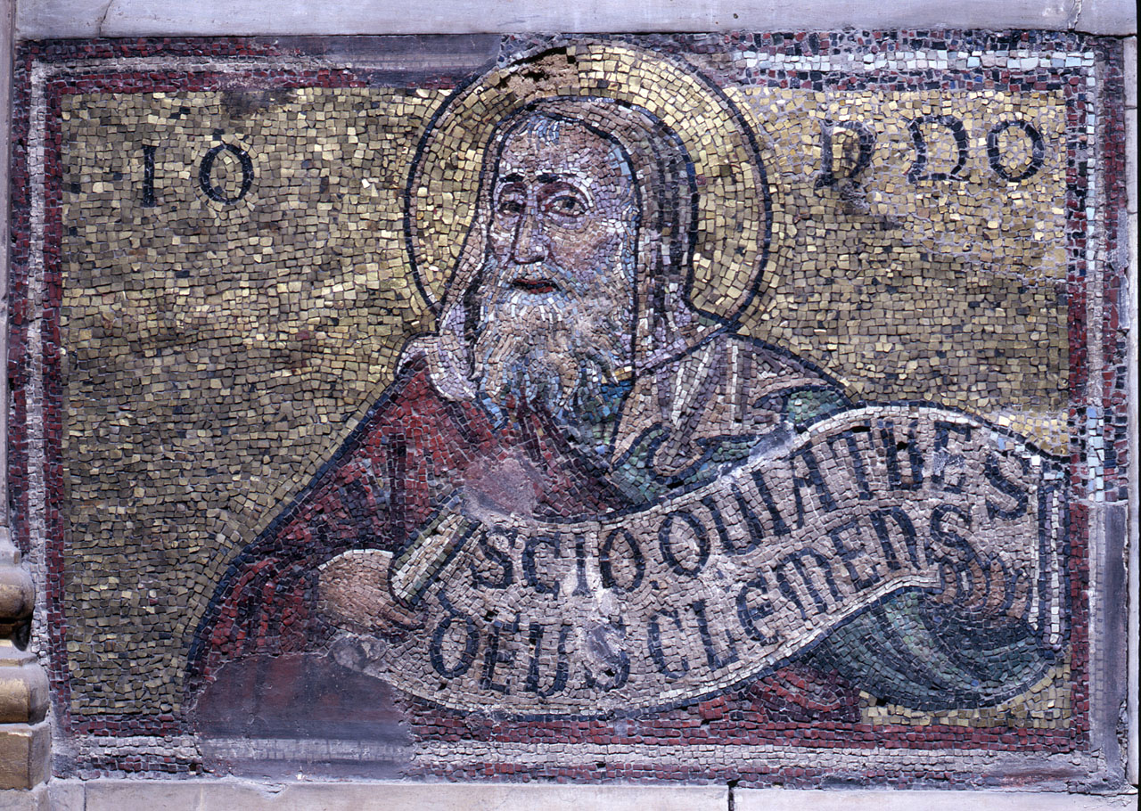 Giona (?) (decorazione musiva) di Gaddi Gaddo (attribuito) (sec. XIV)