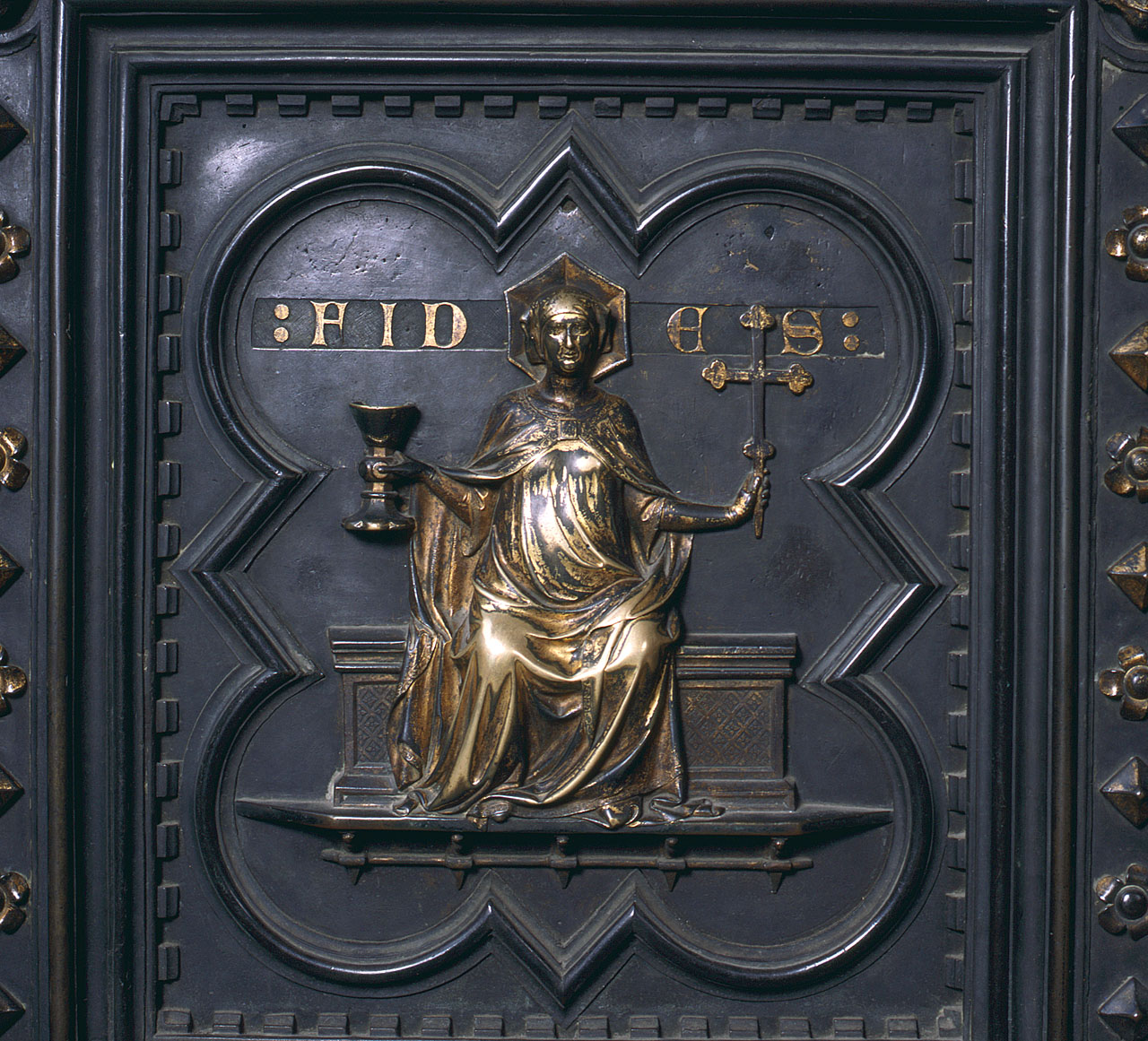 Fede (formella) di Andrea Pisano, Piero di Donato, Piero di Jacopo, Dini Lippo (sec. XIV)