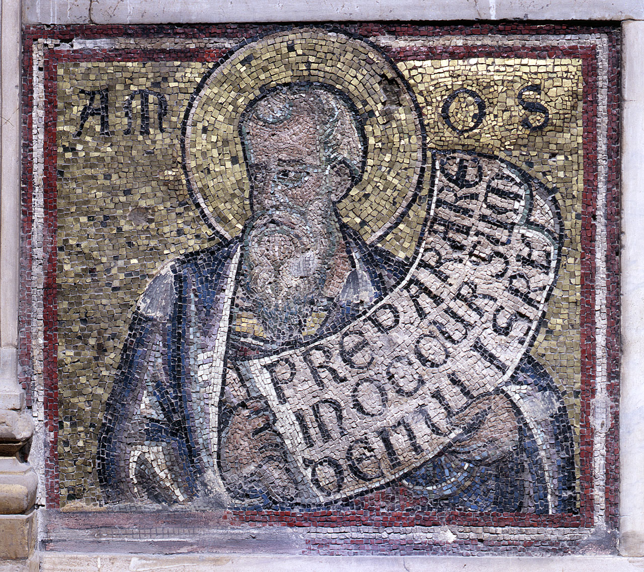 Amos (decorazione musiva) di Gaddi Gaddo (attribuito) (sec. XIV)