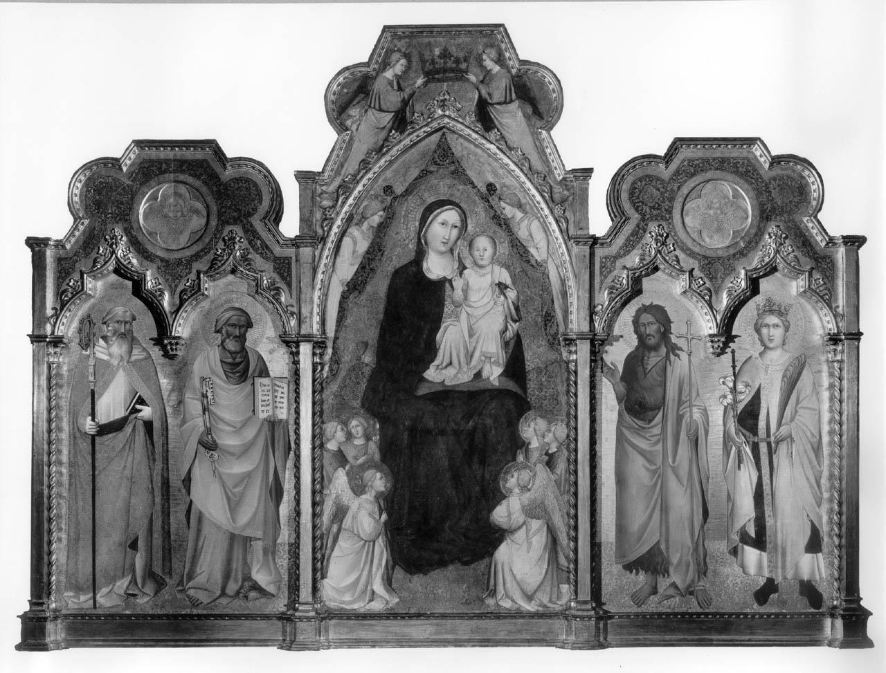 Madonna con Bambino e Santi (trittico) di Gaddi Agnolo (sec. XIV)