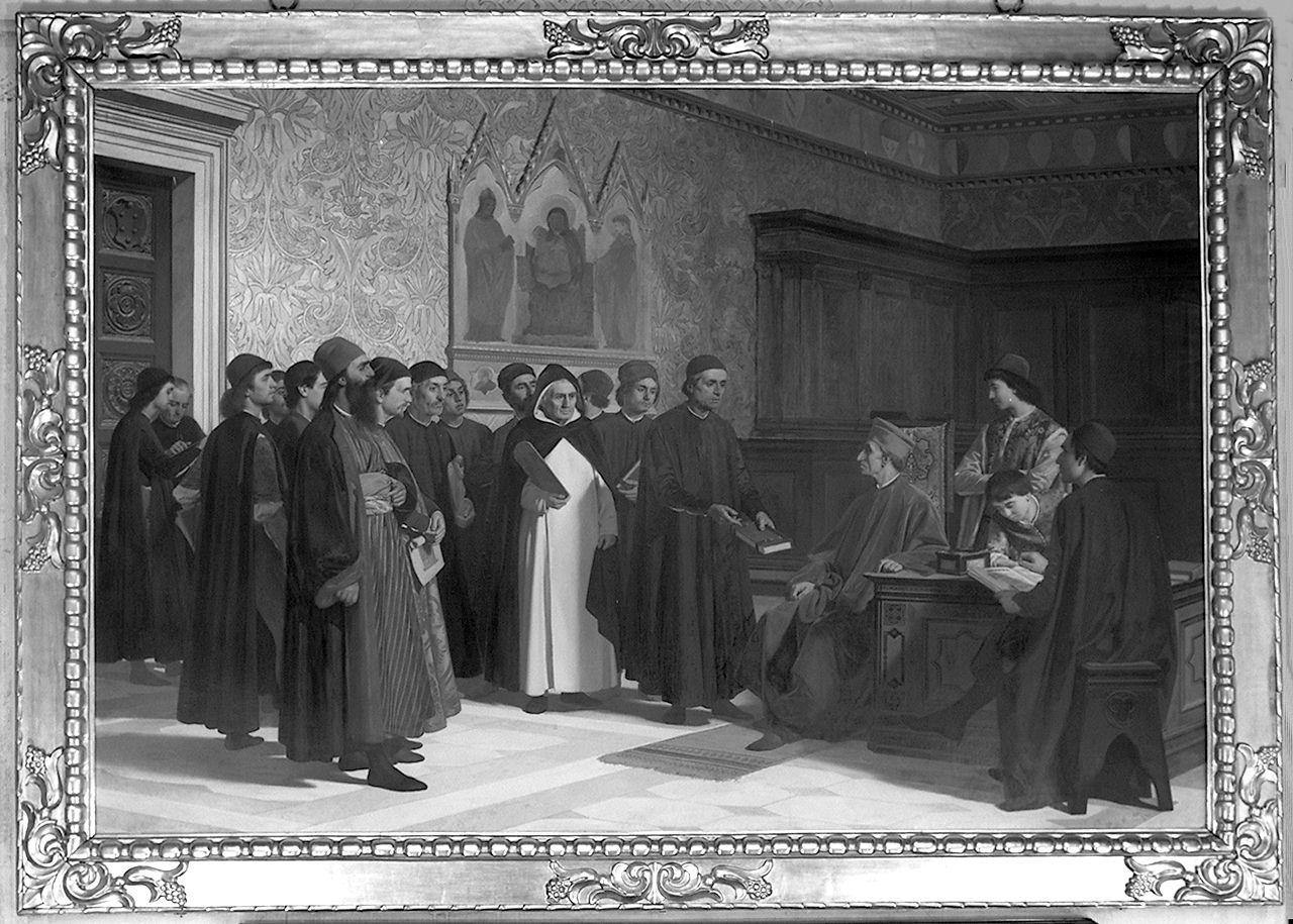 Cosimo il Vecchio de' Medici riceve artisti e scienziati (dipinto) di Puccinelli Antonio (sec. XIX)
