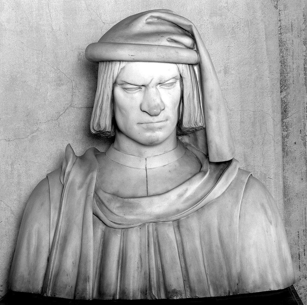 busto di Lorenzo il Magnifico de' Medici, busto ritratto d'uomo (scultura) di Grazzini Gaetano (attribuito) (metà sec. XIX)