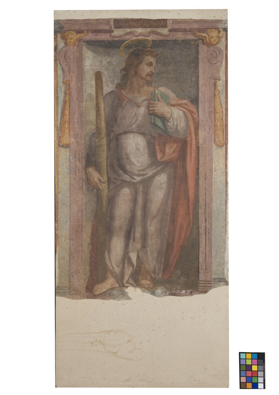 San Giacomo il Minore (dipinto murale staccato) di Monaldi Bernardino (attribuito) (sec. XVII)