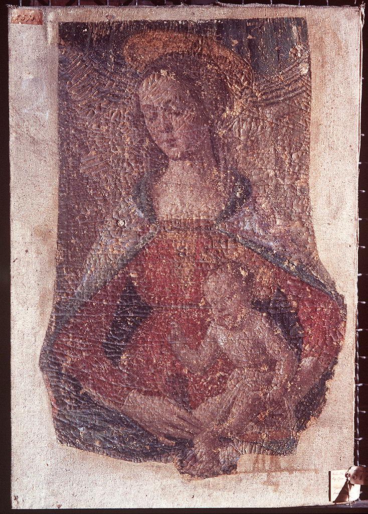 Madonna con Bambino (dipinto, frammento) - ambito fiorentino (ultimo quarto sec. XV)