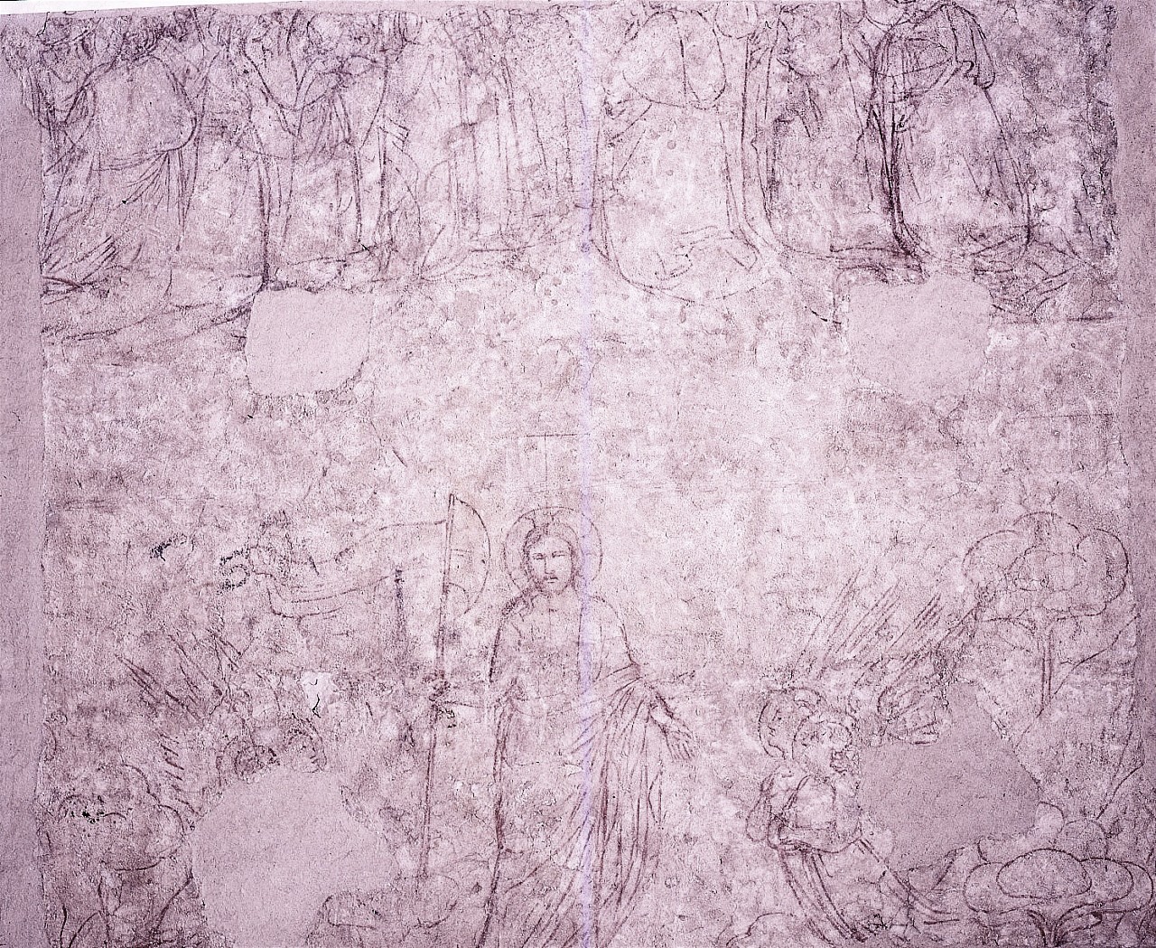 resurrezione di Cristo (sinopia) di Nelli Pietro (attribuito) (fine sec. XIV)