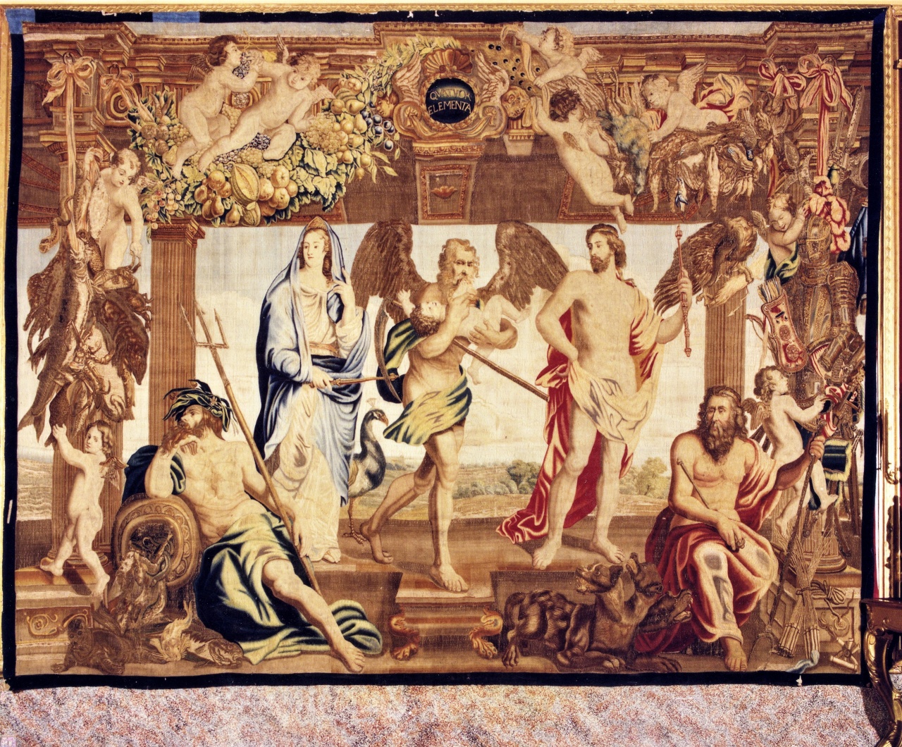 Quatuor Elementa, quattro elementi (arazzo) di Hoecke Jan van den - manifattura belga (terzo quarto sec. XVII)