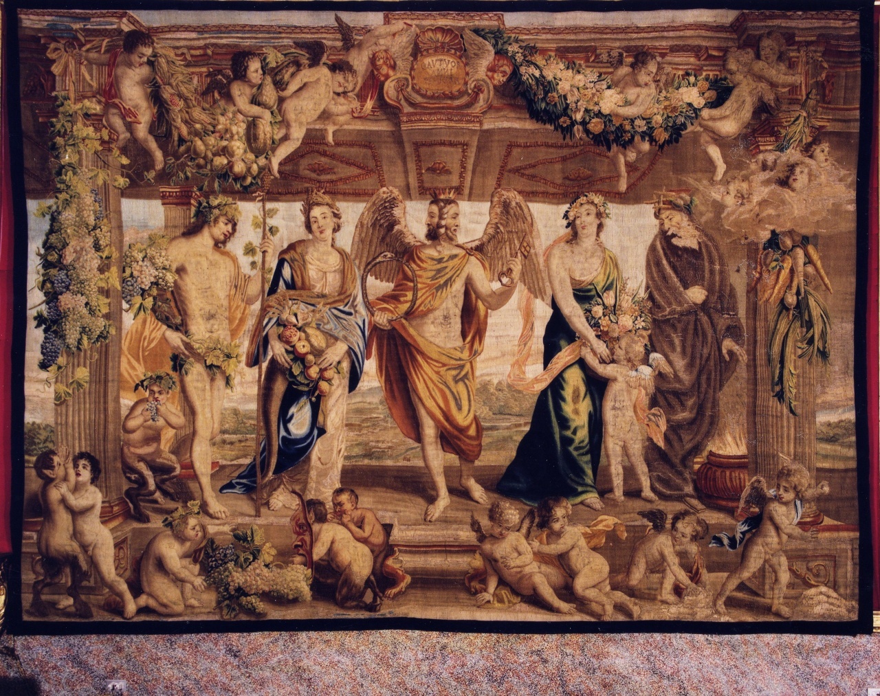 Quatuor Anni Tempora, quattro stagioni (arazzo) di Hoecke Jan van den - manifattura belga (terzo quarto sec. XVII)