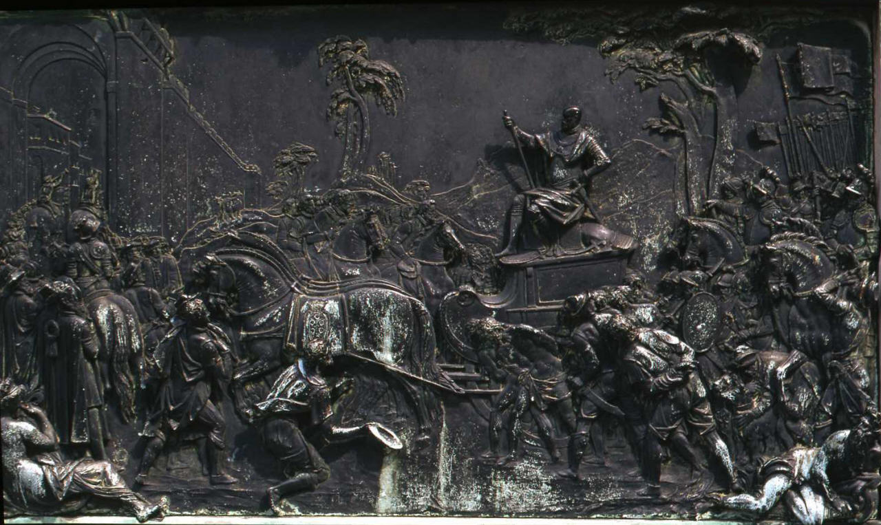 cosimo I de' Medici trionfa su Siena (rilievo) di Jean de Boulogne detto Giambologna (bottega) (ultimo quarto sec. XVI)