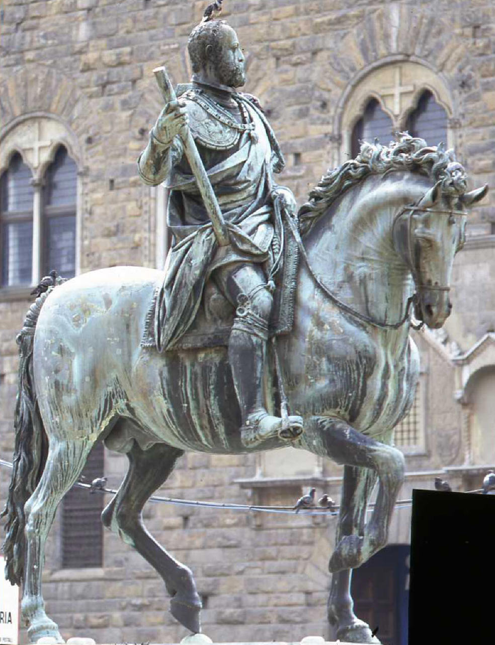 Cosimo I de' Medici a cavallo (scultura) di Jean de Boulogne detto Giambologna (ultimo quarto sec. XVI)