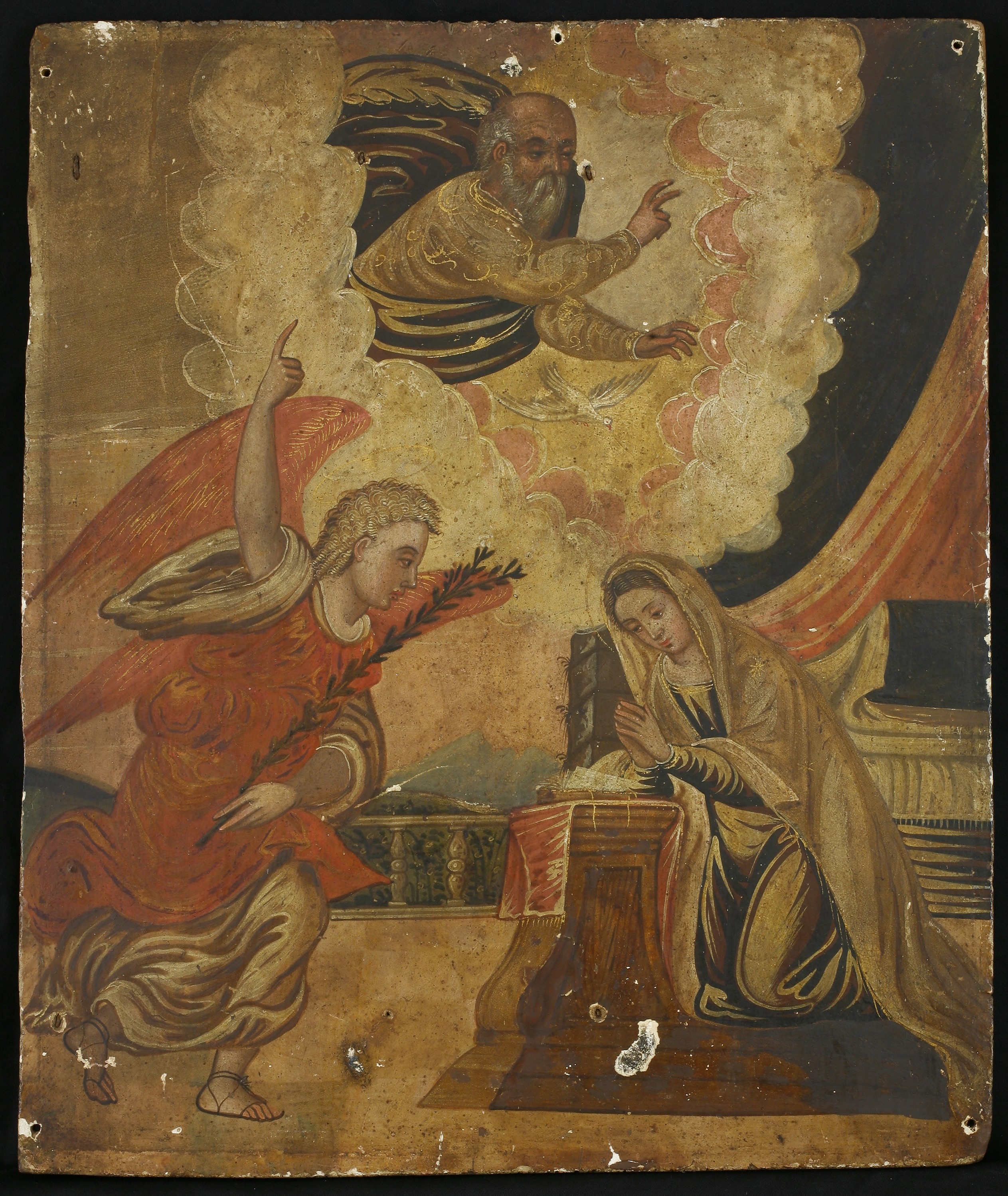 Annunciazione, Annunciazione (dipinto - su tavola, opera isolata) - ambito Italia meridionale (seconda metà XVI)