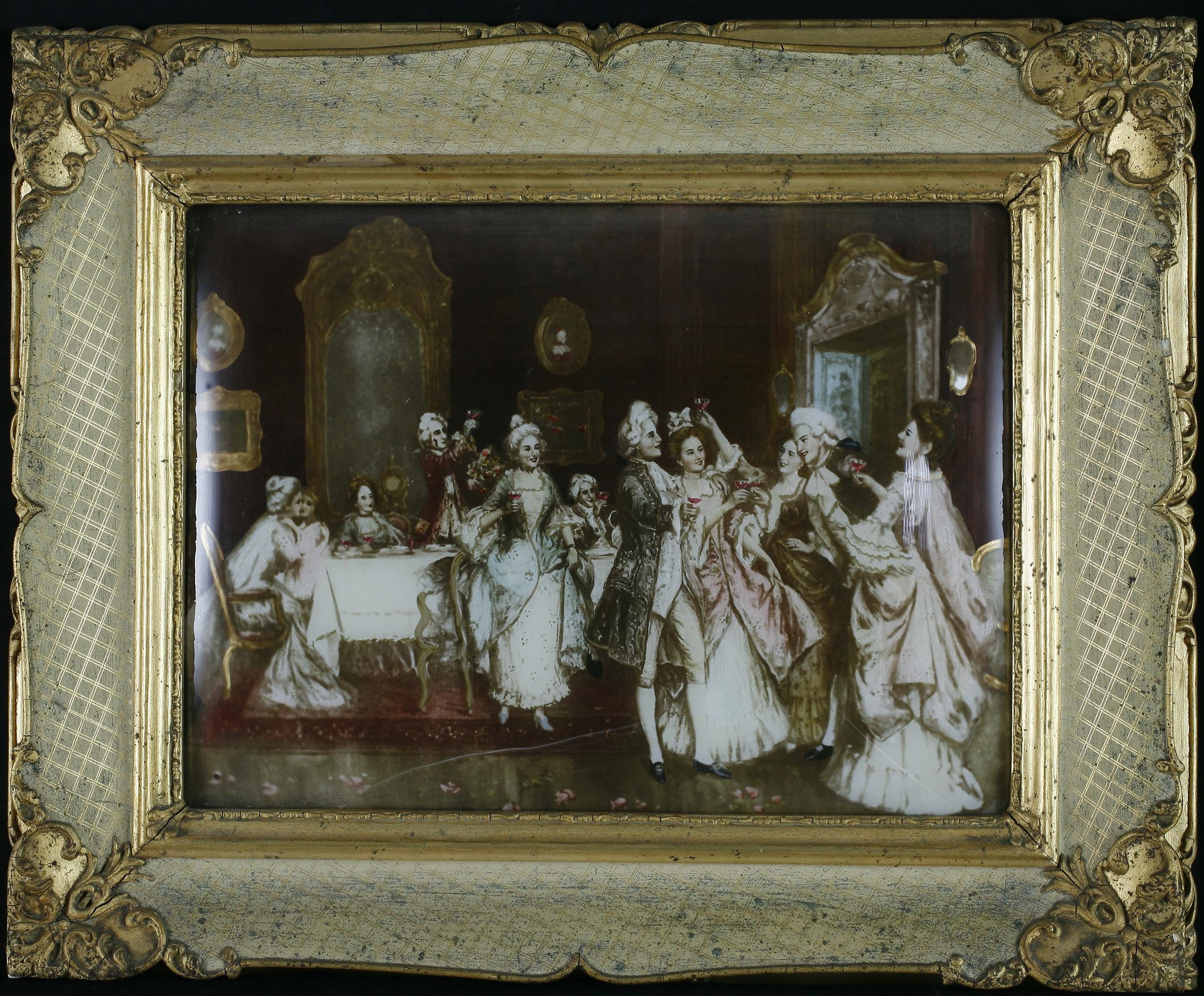 Scena conviviale, Scena conviviale (dipinto, opera isolata) - ambito italiano (fine/ metà XVIII - XIX)