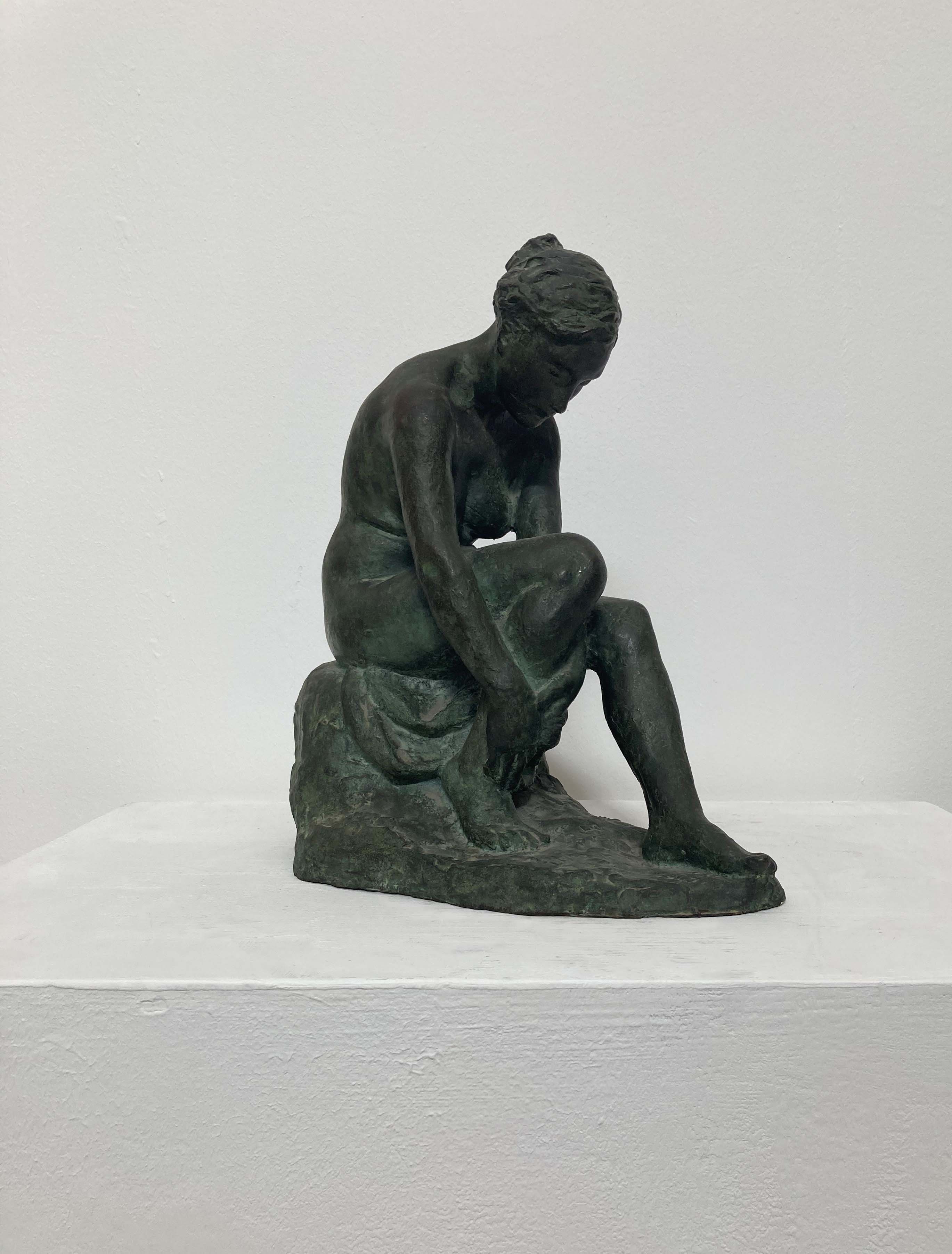 Nudo di donna seduta, Nudo di donna seduta (scultura, opera isolata) di Guerrisi Michele - ambito italiano (secondo quarto XX)