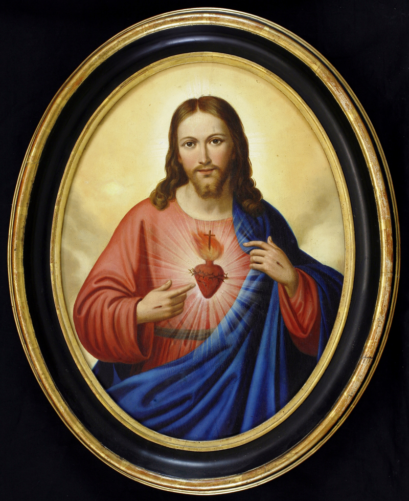 Sacro Cuore di Gesù, Sacro Cuore di Gesù (dipinto, opera isolata) - ambito romano (ultimo quarto XIX)