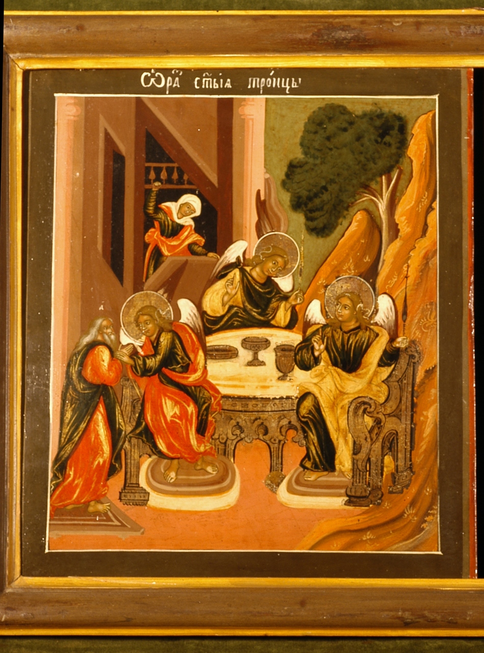 La santa Trinità, Abramo e i tre angeli (icona) - ambito moscovita (secondo quarto sec. XVIII)