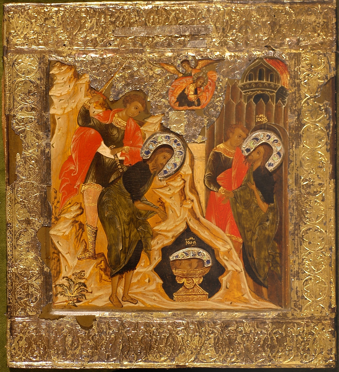 decapitazione di San Giovanni Battista (icona) - ambito moscovita (fine/ inizio secc. XVI/ XVII)