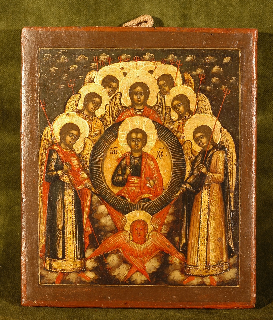 Sinassi degli arcangeli, Cristo in gloria tra sette ordini di angeli (icona) - bottega del Palazzo dell'Armeria (prima metà sec. XVIII)