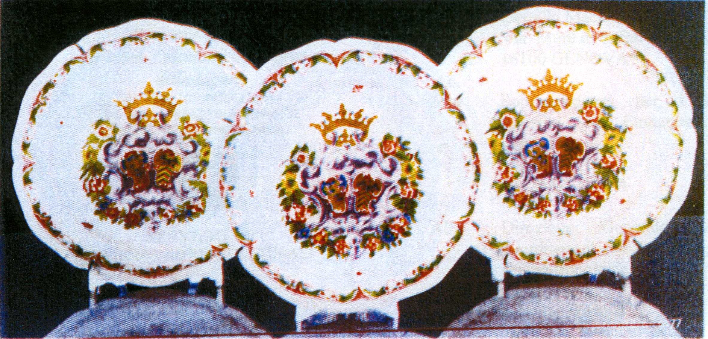 Piatti con motivi decorativi (piatto, serie) di Manifattura Ginori (laboratorio) (metà XVIII)