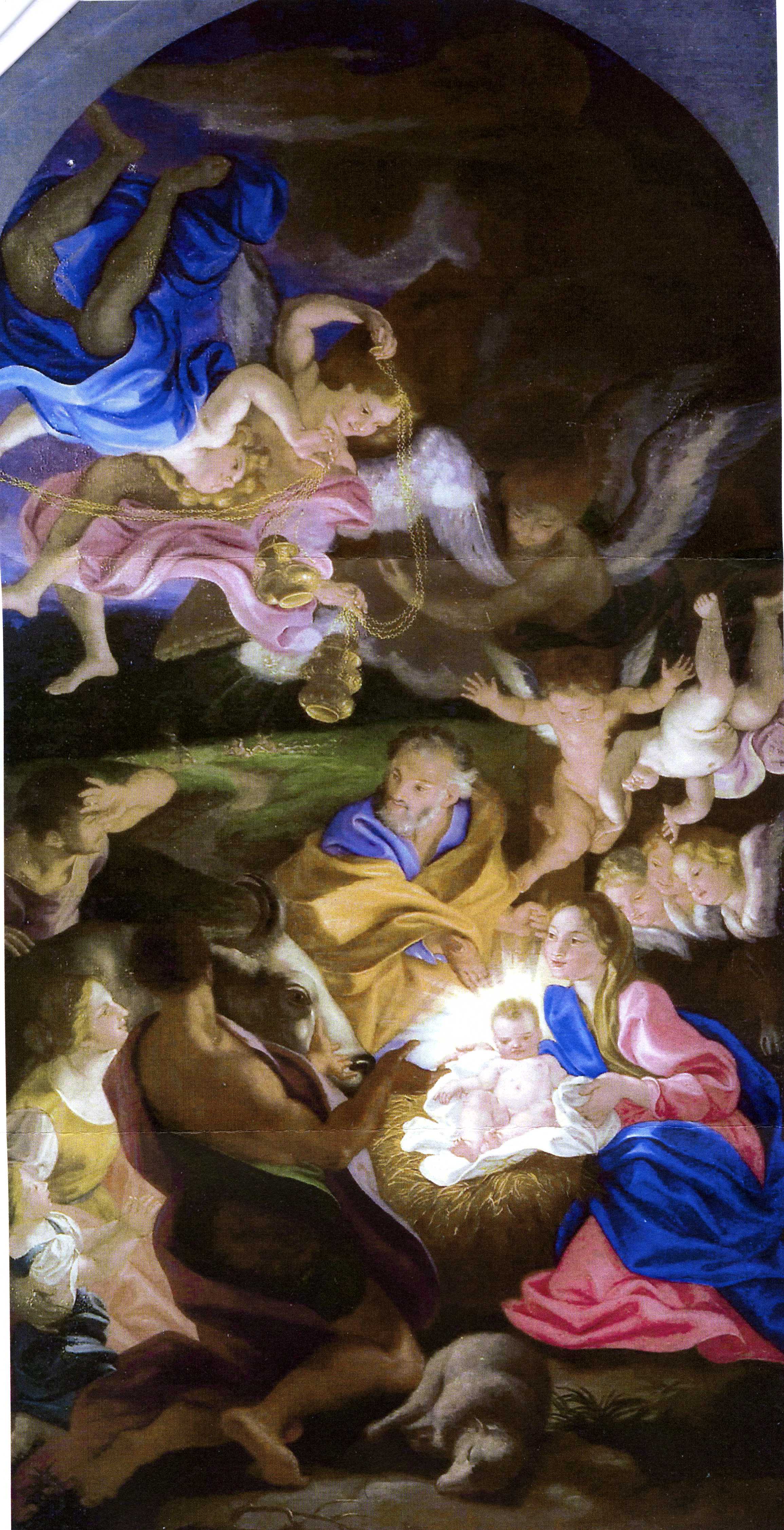 Adorazione dei pastori (dipinto, opera isolata) di Gaulli Giovanni Battista detto Baciccio (ultimo quarto XVII)