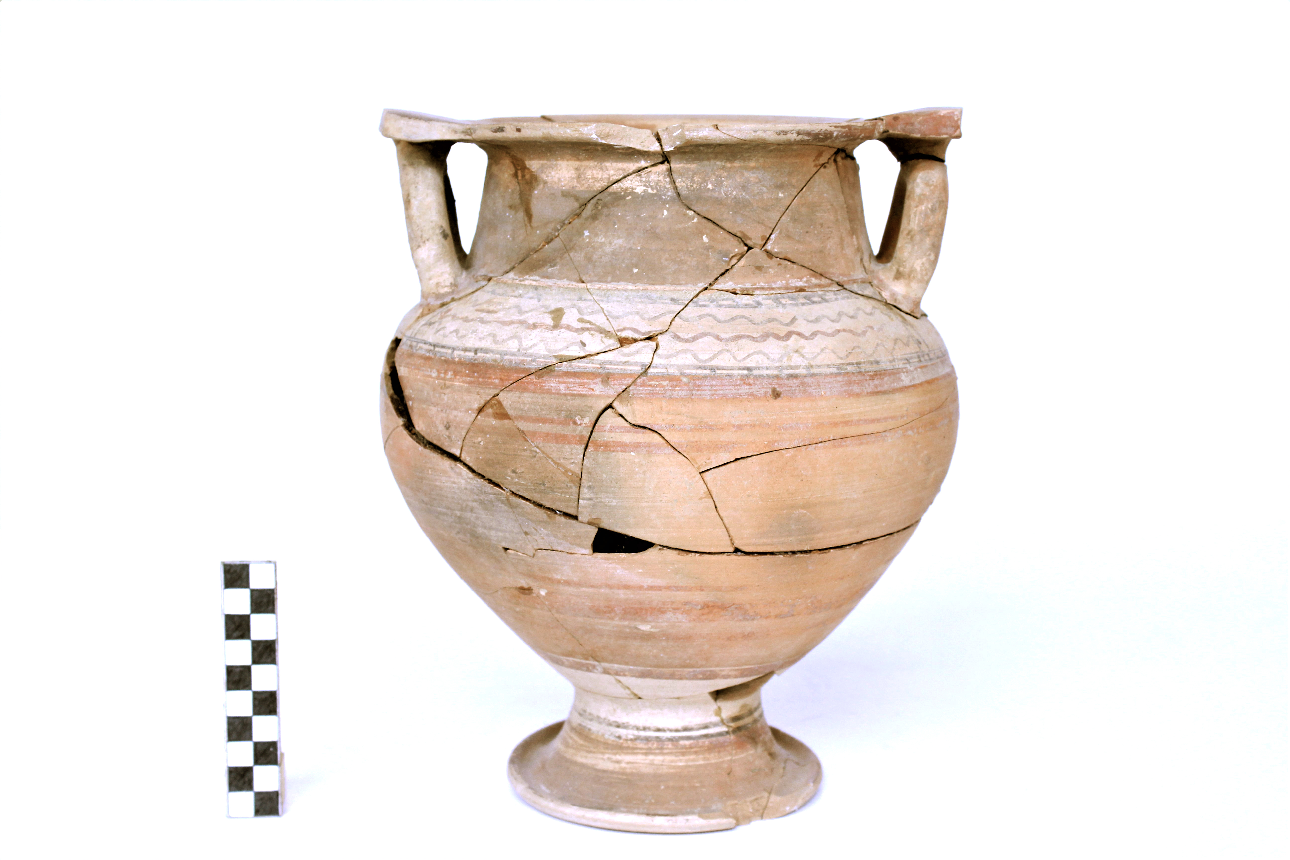 cratere, pseudo-colonnette - area Nord-lucana (prima metà SECOLI/ V a.C)