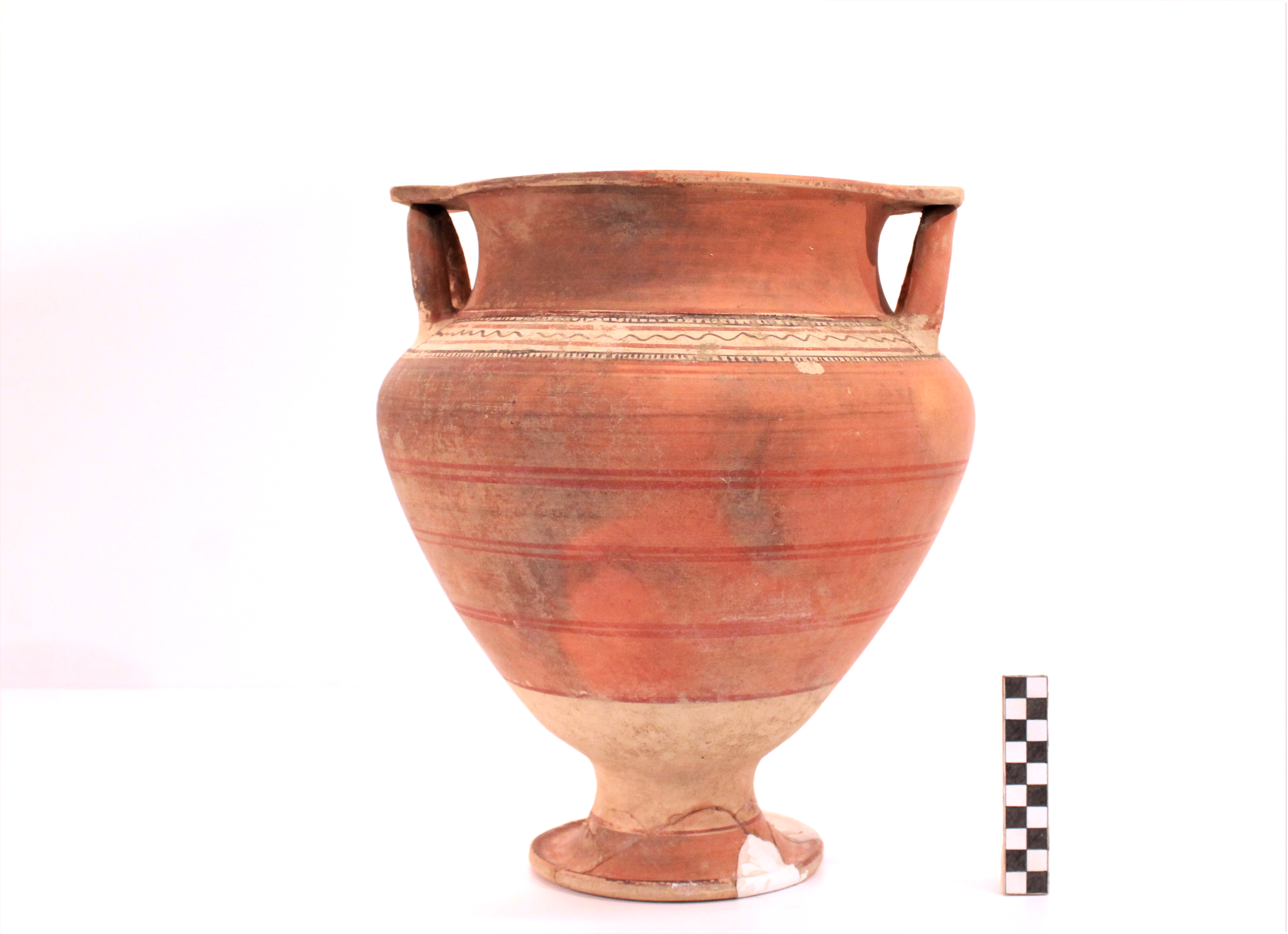 cratere, a pseudo-colonnette - area Nord-lucana (seconda metà SECOLI/ V a.C)