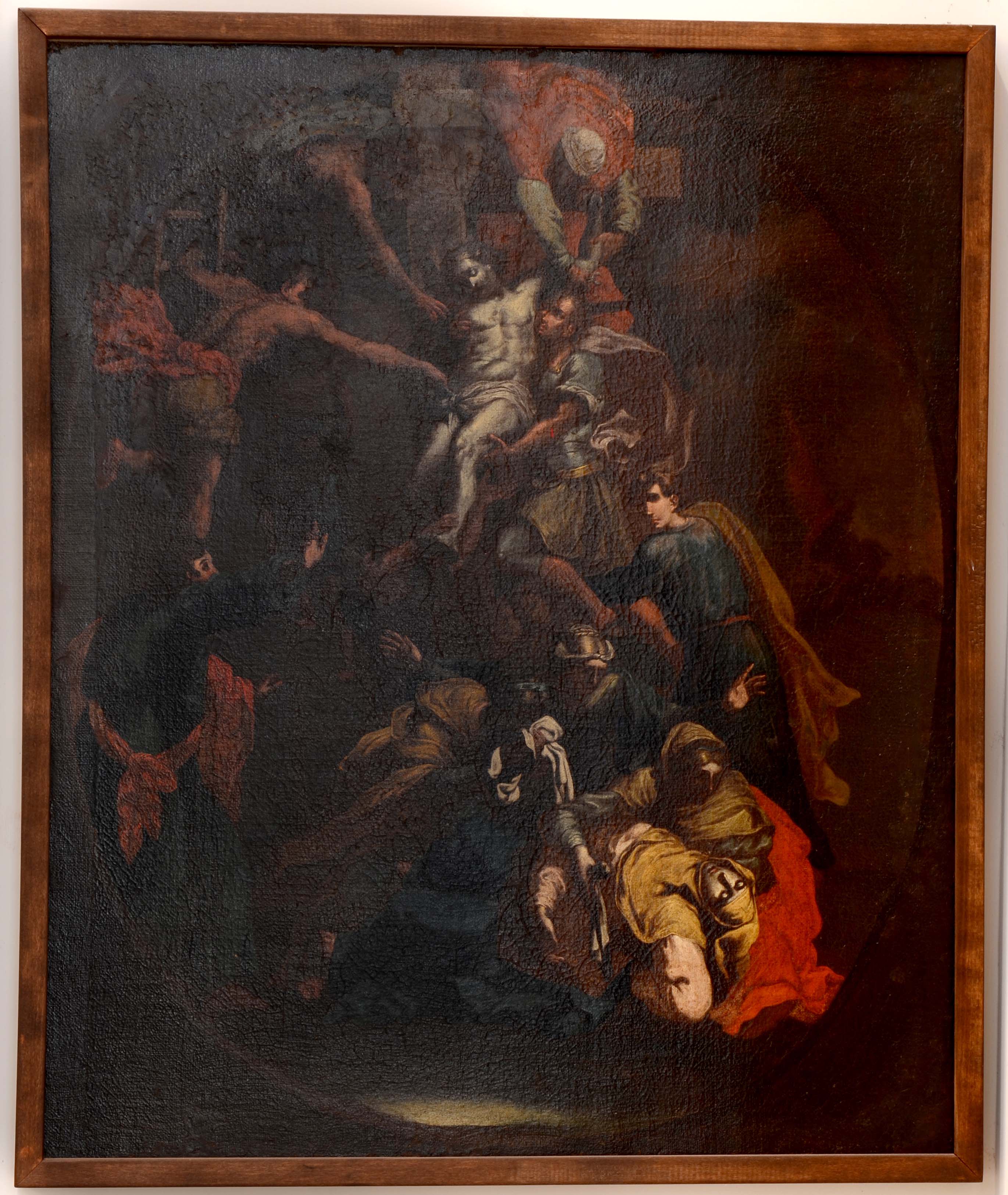 deposizione di Cristo dalla croce, deposizione di Cristo dalla croce (dipinto) di ignoto pittore meridionale - ambito Italia meridionale (XVIII)
