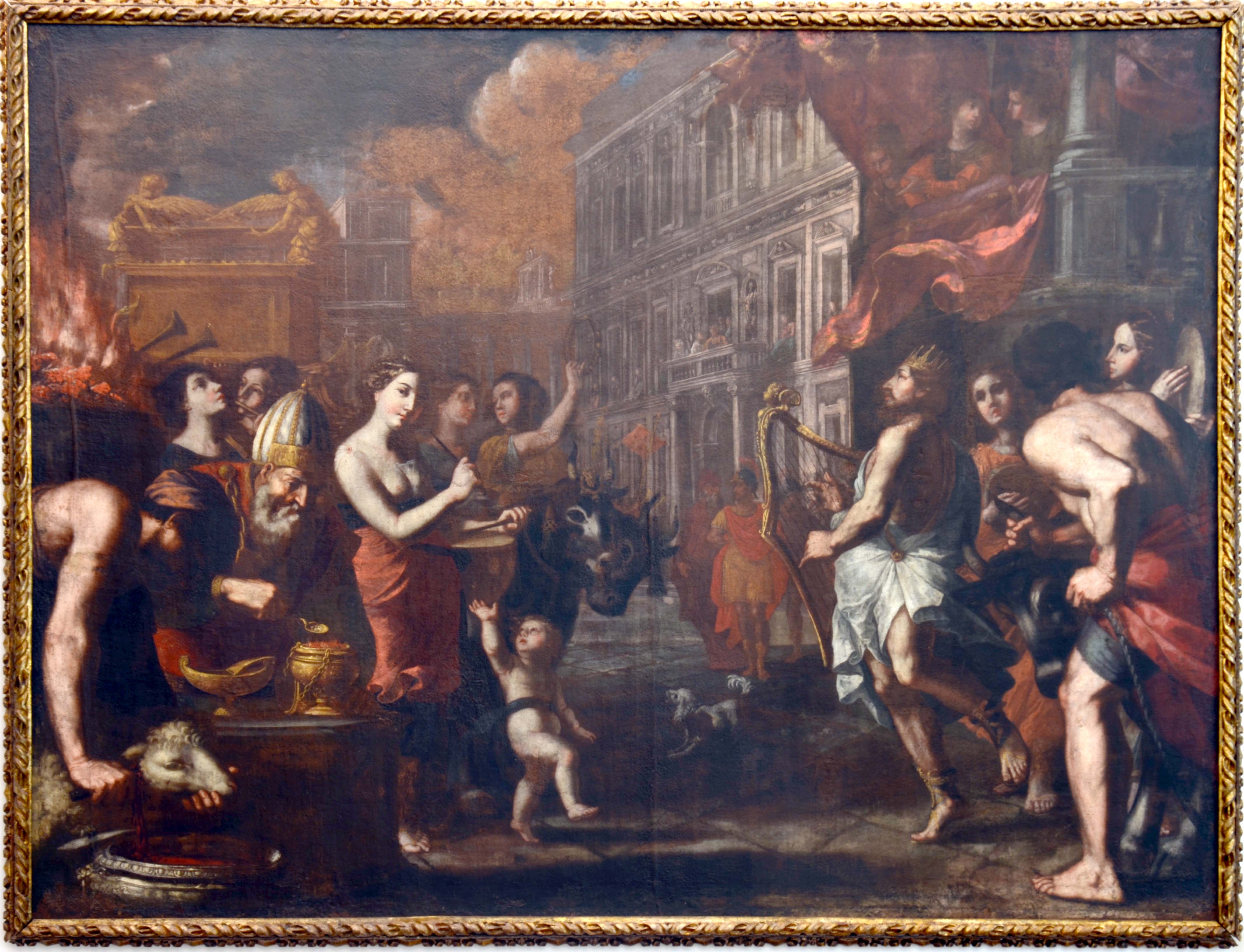 Davide danza dinanzi all'Arca Santa (dipinto) di Carlo Rosa - ambito Italia meridionale (prima metà XVII)