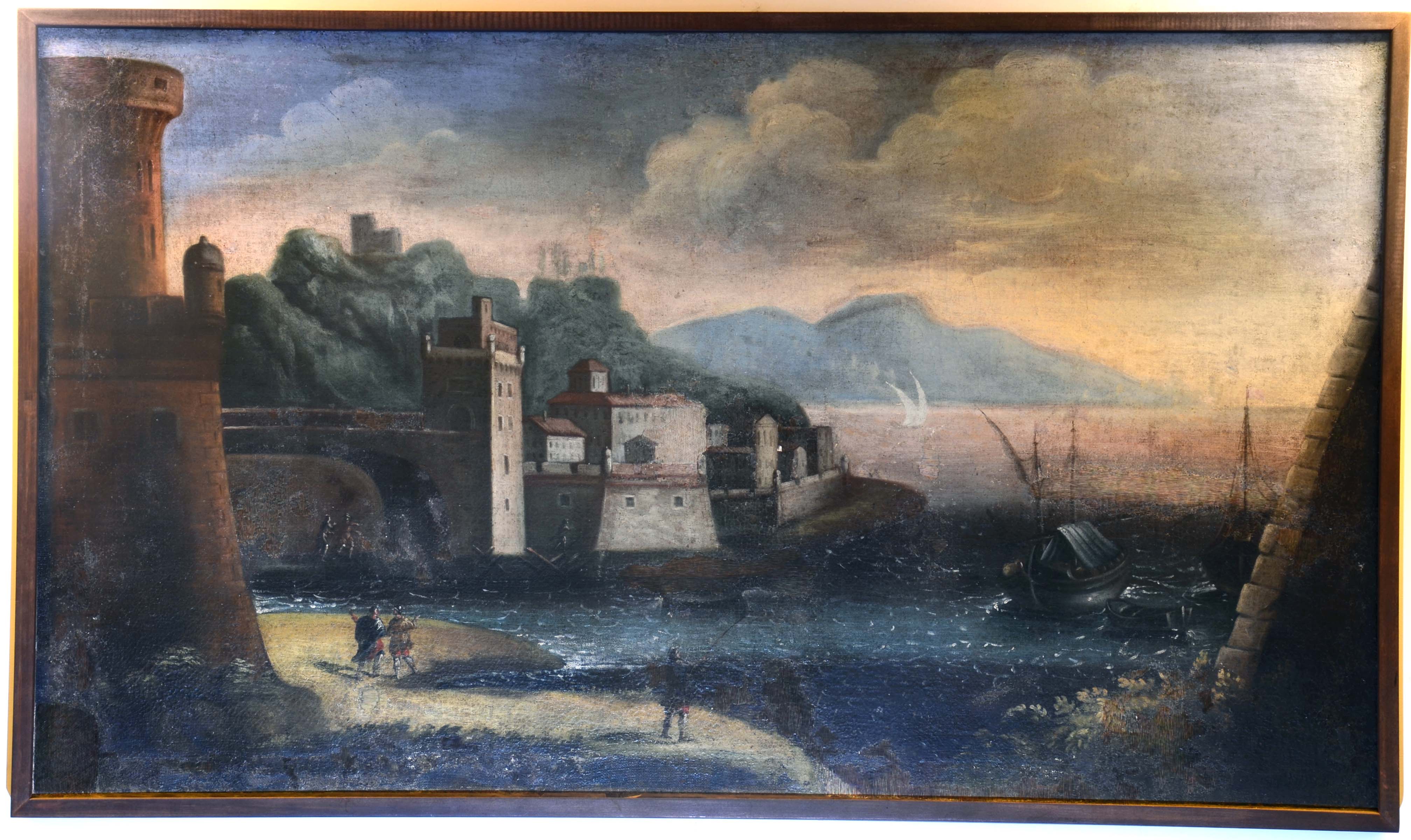 paesaggio marino (dipinto) di ignoto pittore meridionale (bottega) - ambito napoletano (prima metà XVIII)