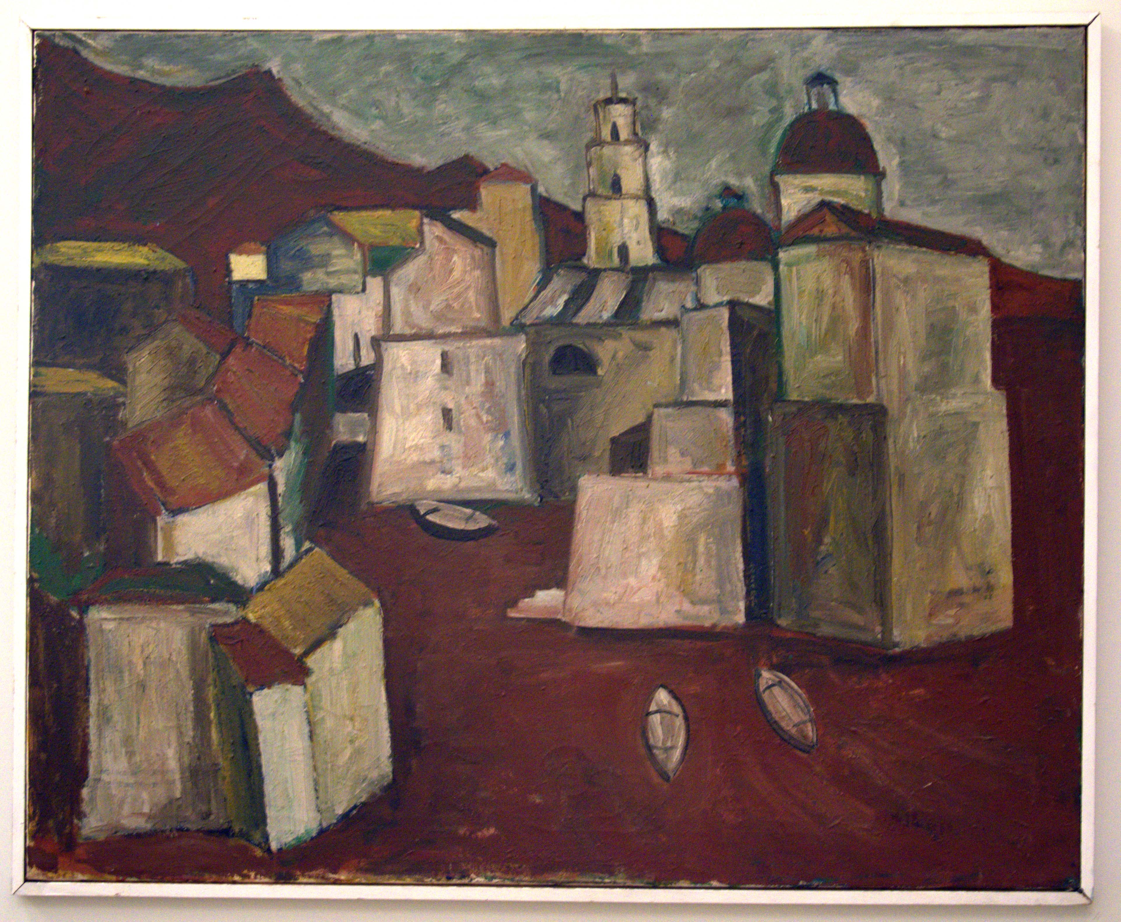 Atrani, Atrani (dipinto) di Michael Theile - ambito amalfitano (seconda metà XX)