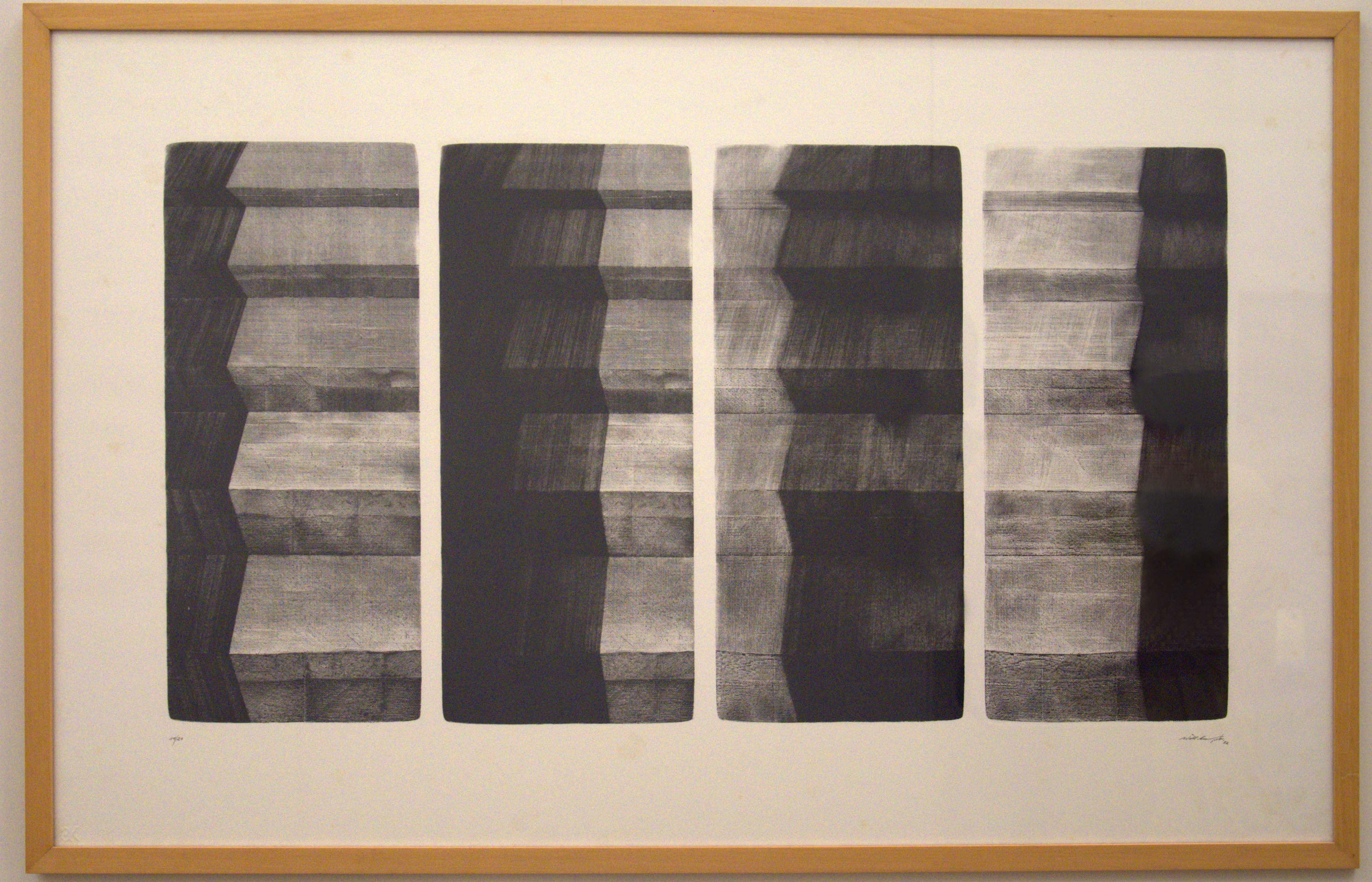 Stiegen und Schatten (scale e ombre), Stiegen und Schatten (scale e ombre) (dipinto) di Peter Willburger - ambito amalfitano (seconda metà XX)