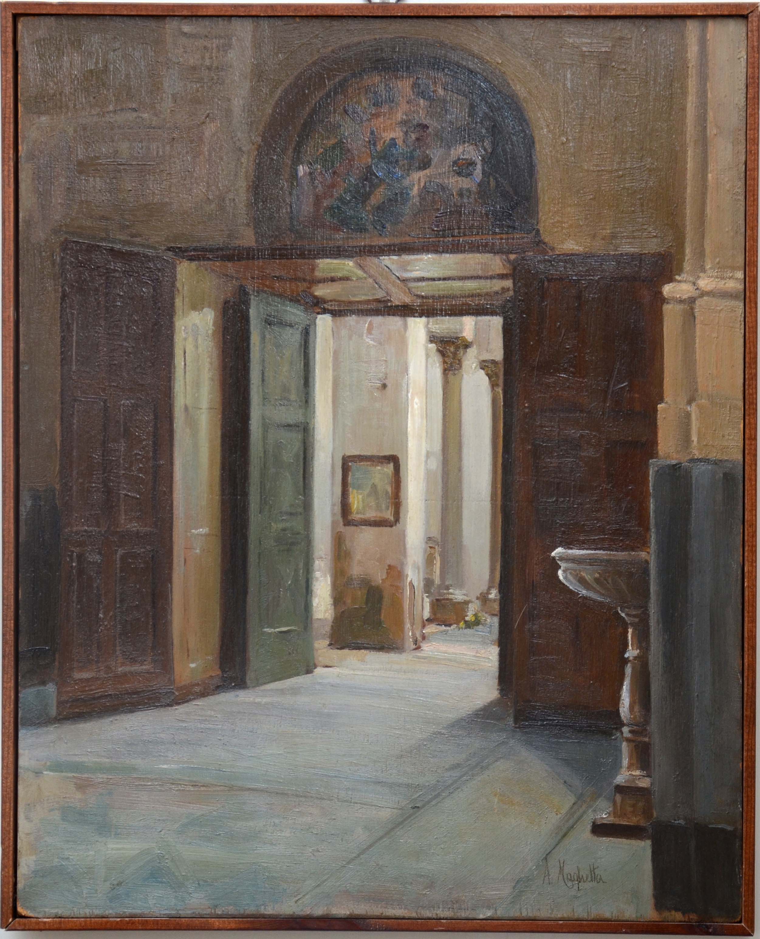 Nel Duomo, Nel Duomo (dipinto) di Anna Maglietta - ambito salernitano (prima metà XX)