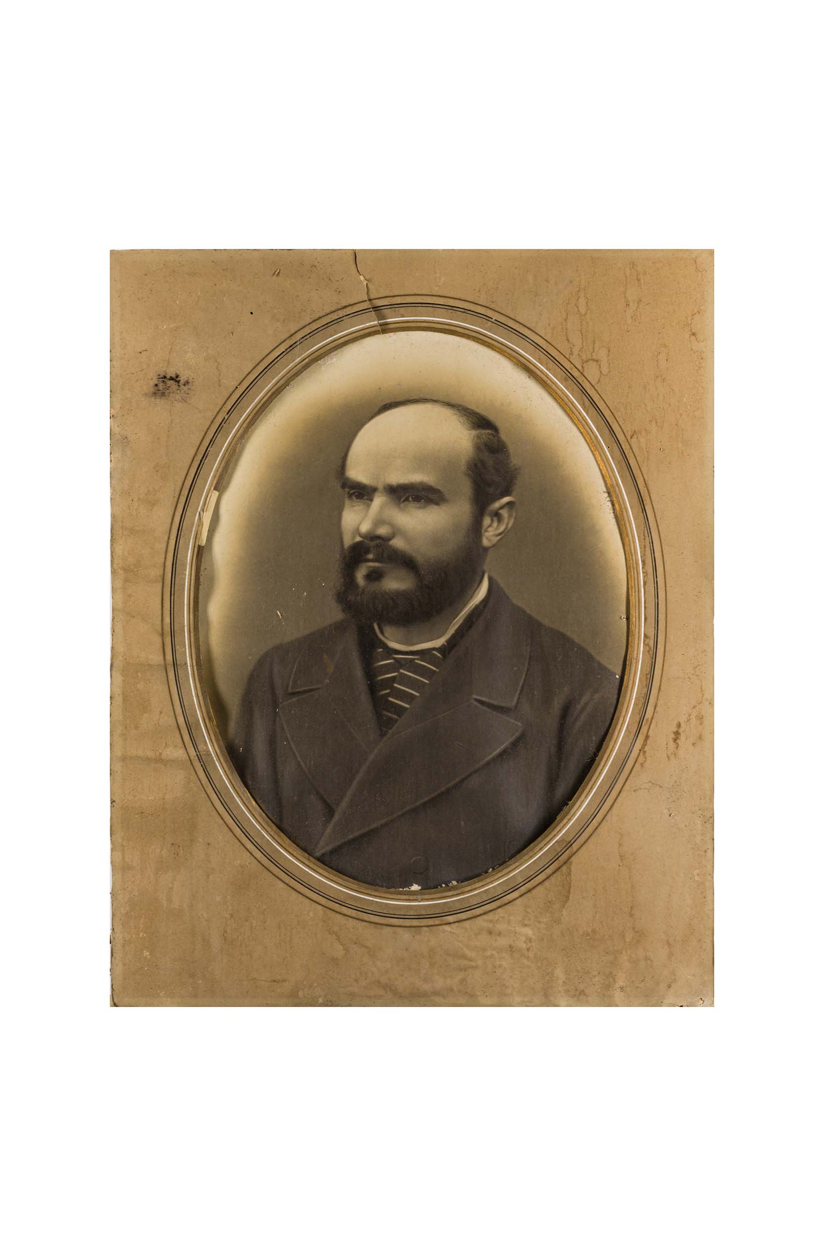 ritratto di uomo ( famiglia Pinto? ), ritratto di uomo (dipinto) di ignoto di ambito campano (attribuito) - ambito campano (seconda metà XIX)