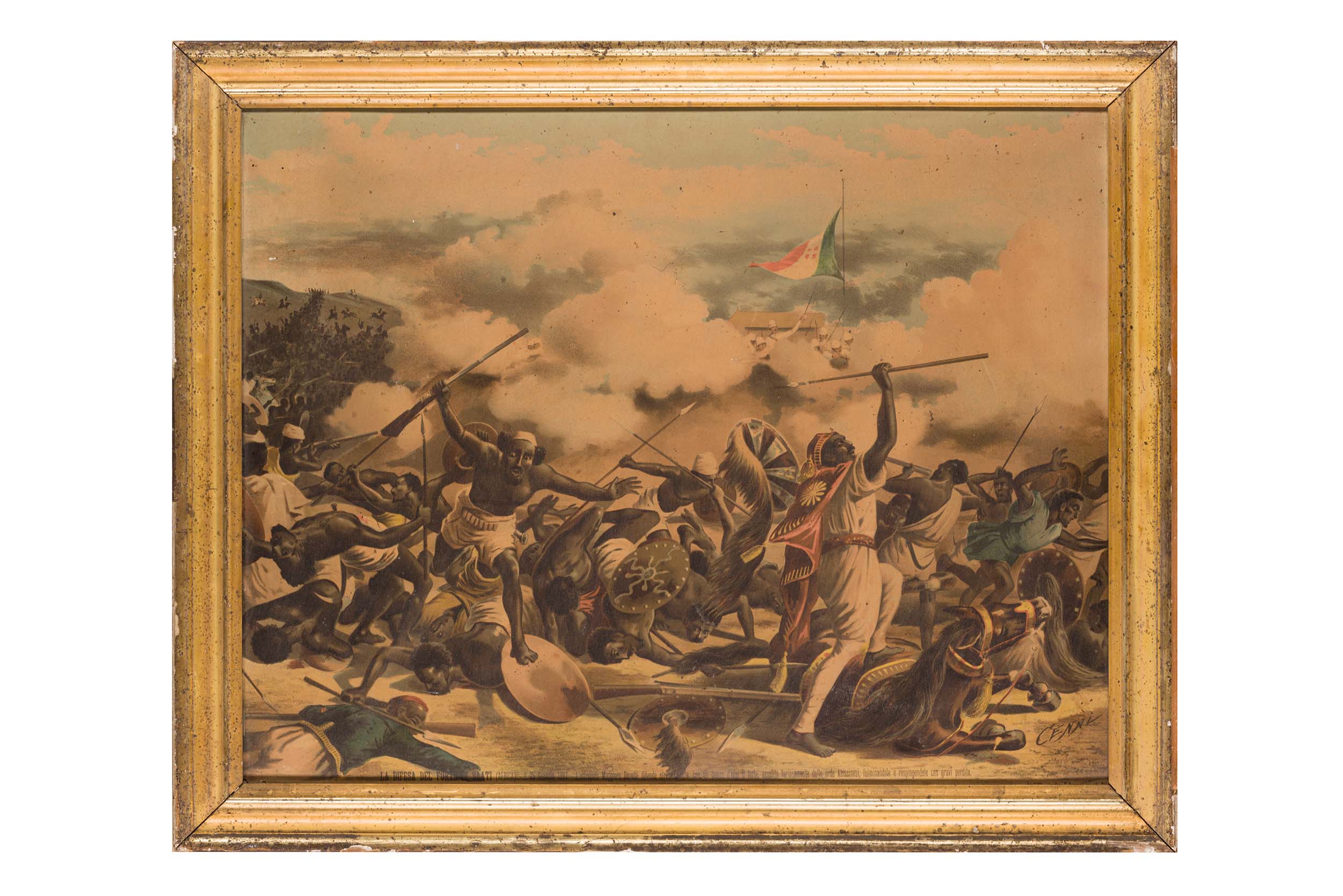 Difesa del Forte di Saati (Africa), Difesa del Forte di Saati (Africa) (Stampa) di ignoto di ambito campano (attribuito) - ambito campano (prima metà XX)