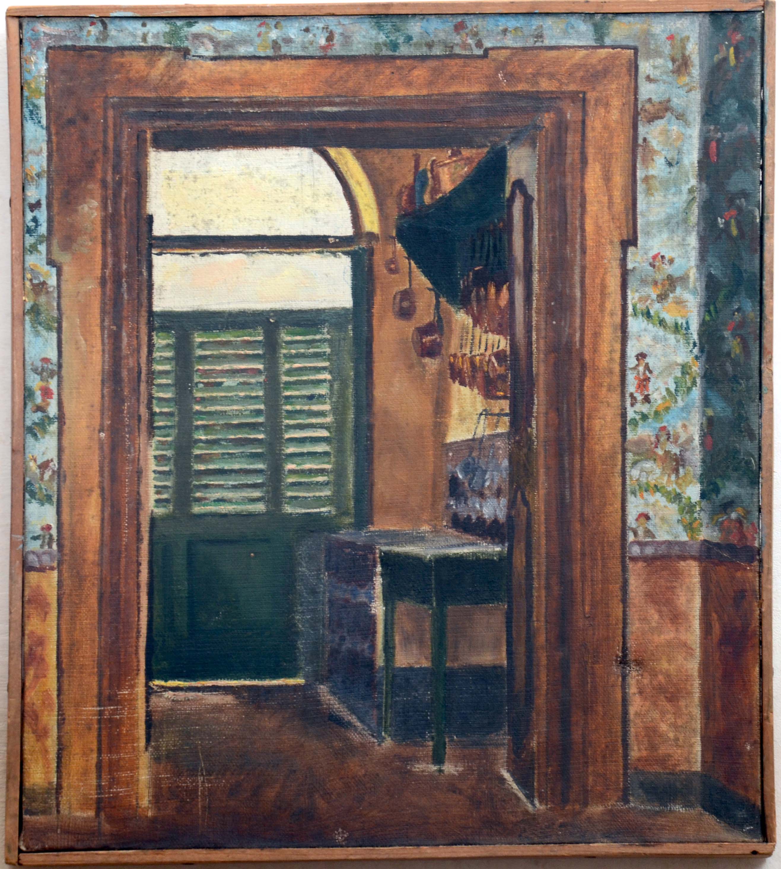 interno di Palazzo Pinto: anti cucina, interno di Palazzo Pinto: anti cucina (dipinto) di Tafuri Raffaele - ambito salernitano (seconda metà XIX)