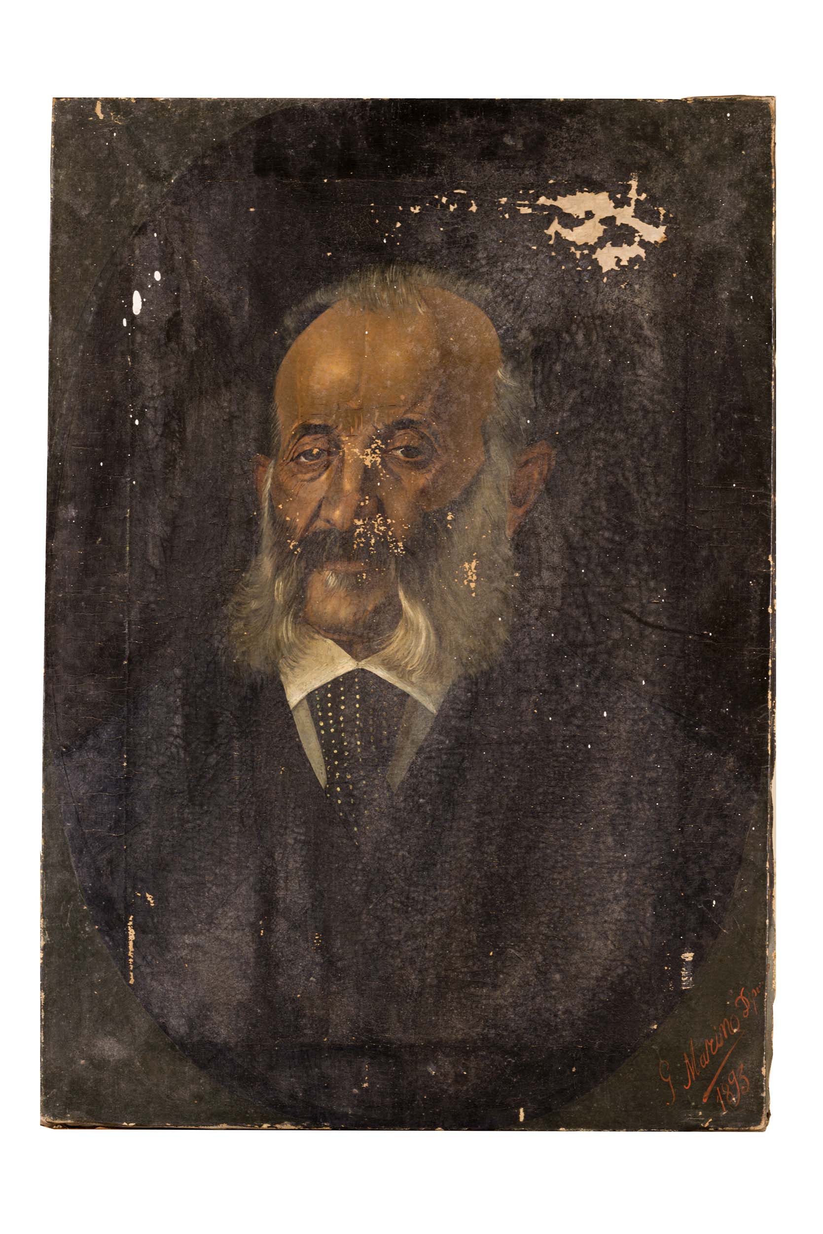 Ritratto di G. Marino, Ritratto di G. Marino (dipinto) di Baldassare Fresa da Pucciano - ambito Italia meridionale (seconda metà XIX)