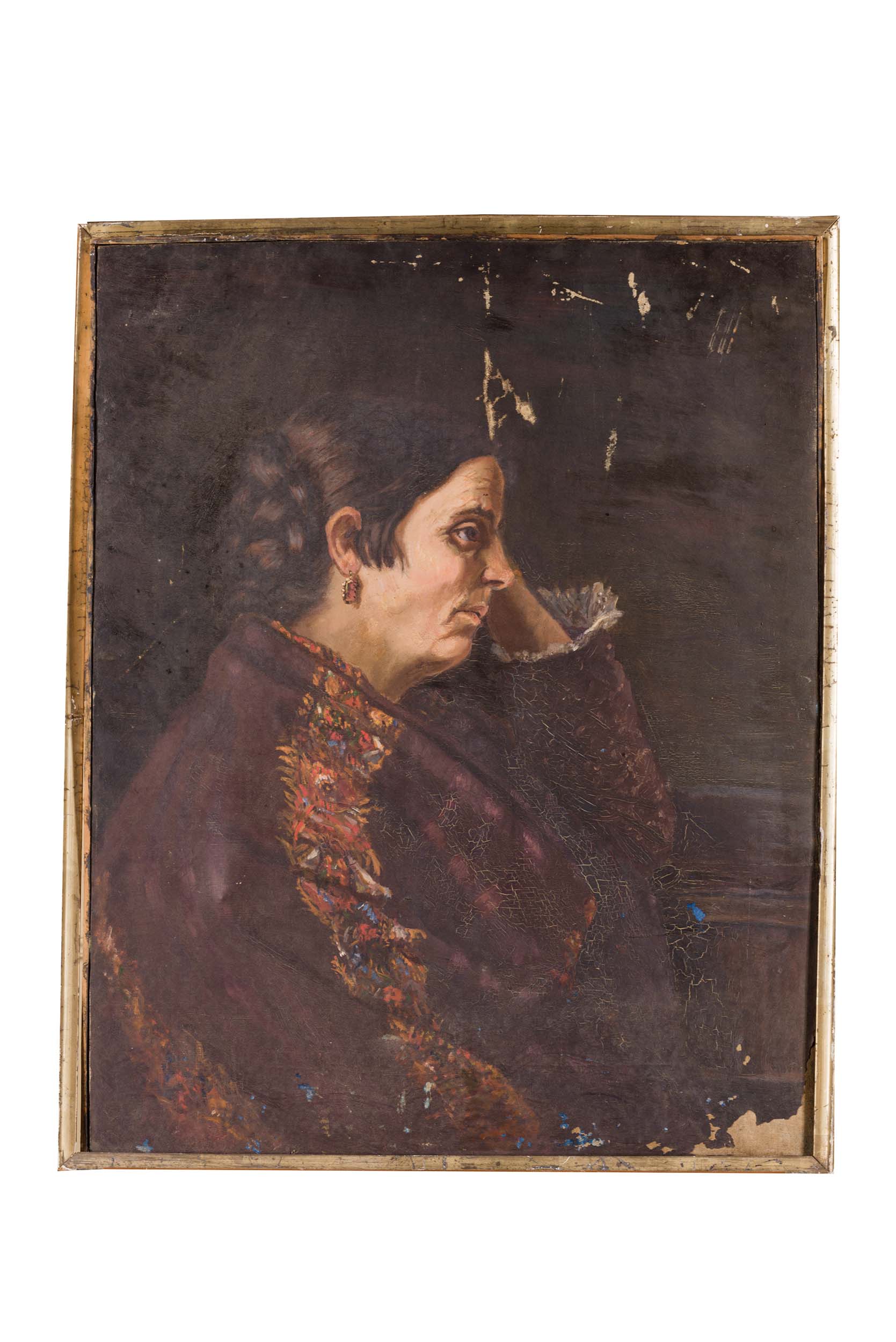 Ritratto di donna, Ritratto di donna (dipinto) di ignoto di ambito campano - ambito Italia meridionale (prima metà XX)