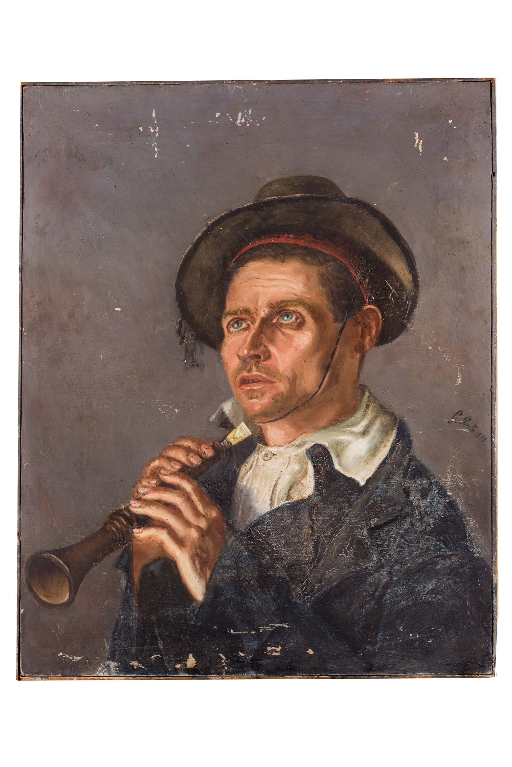 Ritratto di musico, ritratto (dipinto) di ignoto, ambito campano - ambito Italia meridionale (seconda metà XIX)