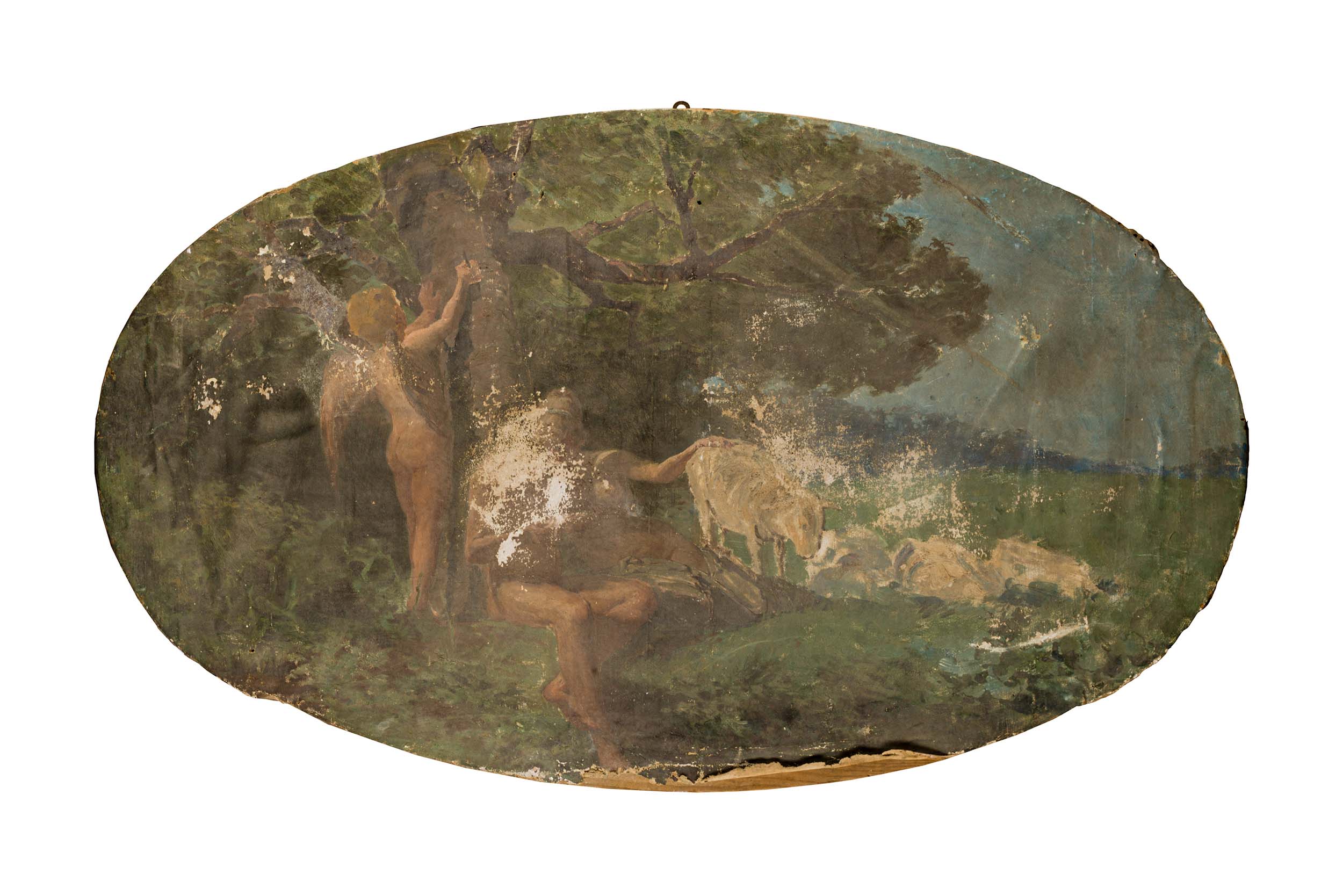 Scena bucolica, Scena bucolica (dipinto) di ignoto, ambito campano - ambito Italia meridionale (prima metà XIX)