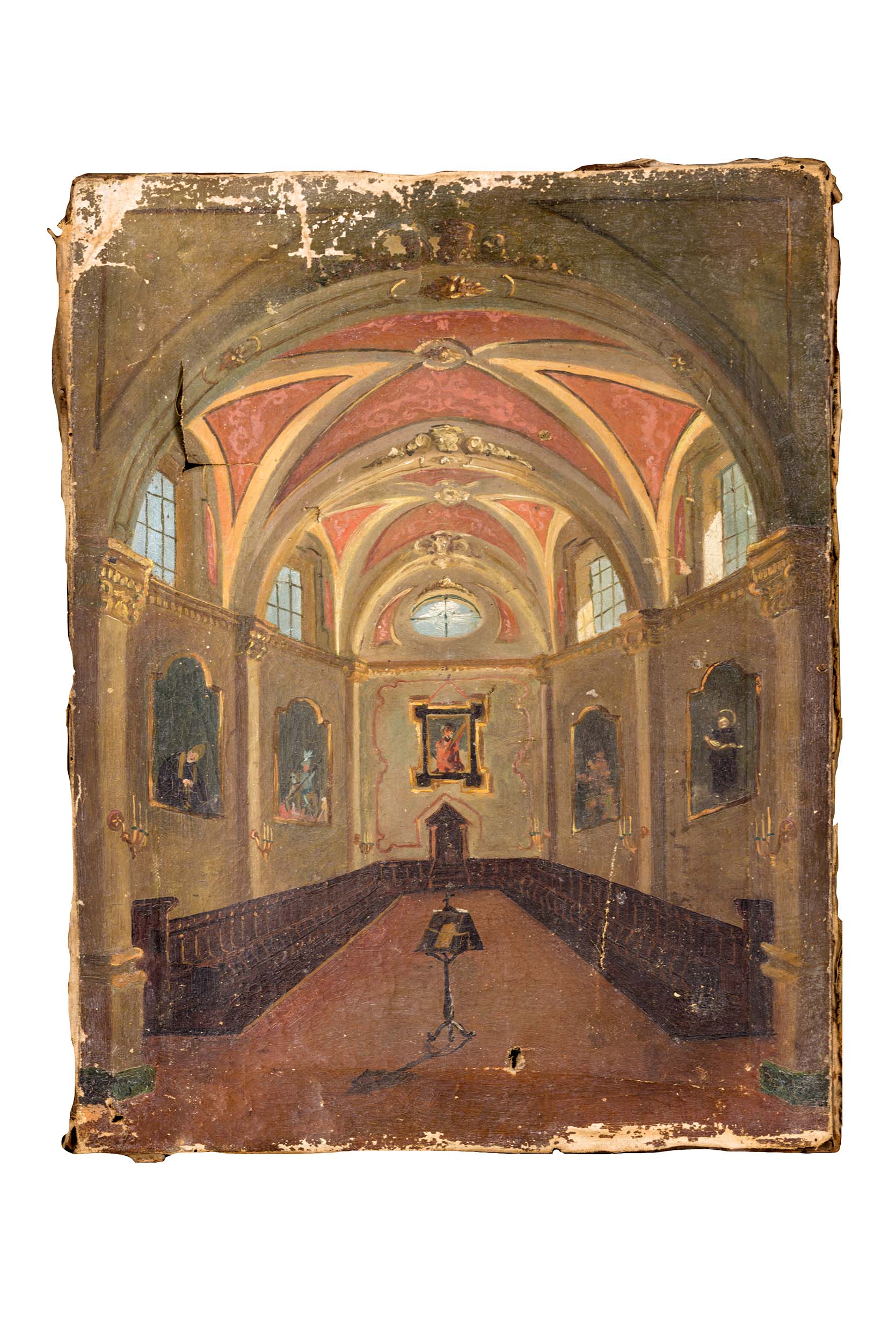 Sagrestia (?), Sagrestia (?) (dipinto) di ignoto di ambito campano - ambito Italia meridionale (prima metà XX)