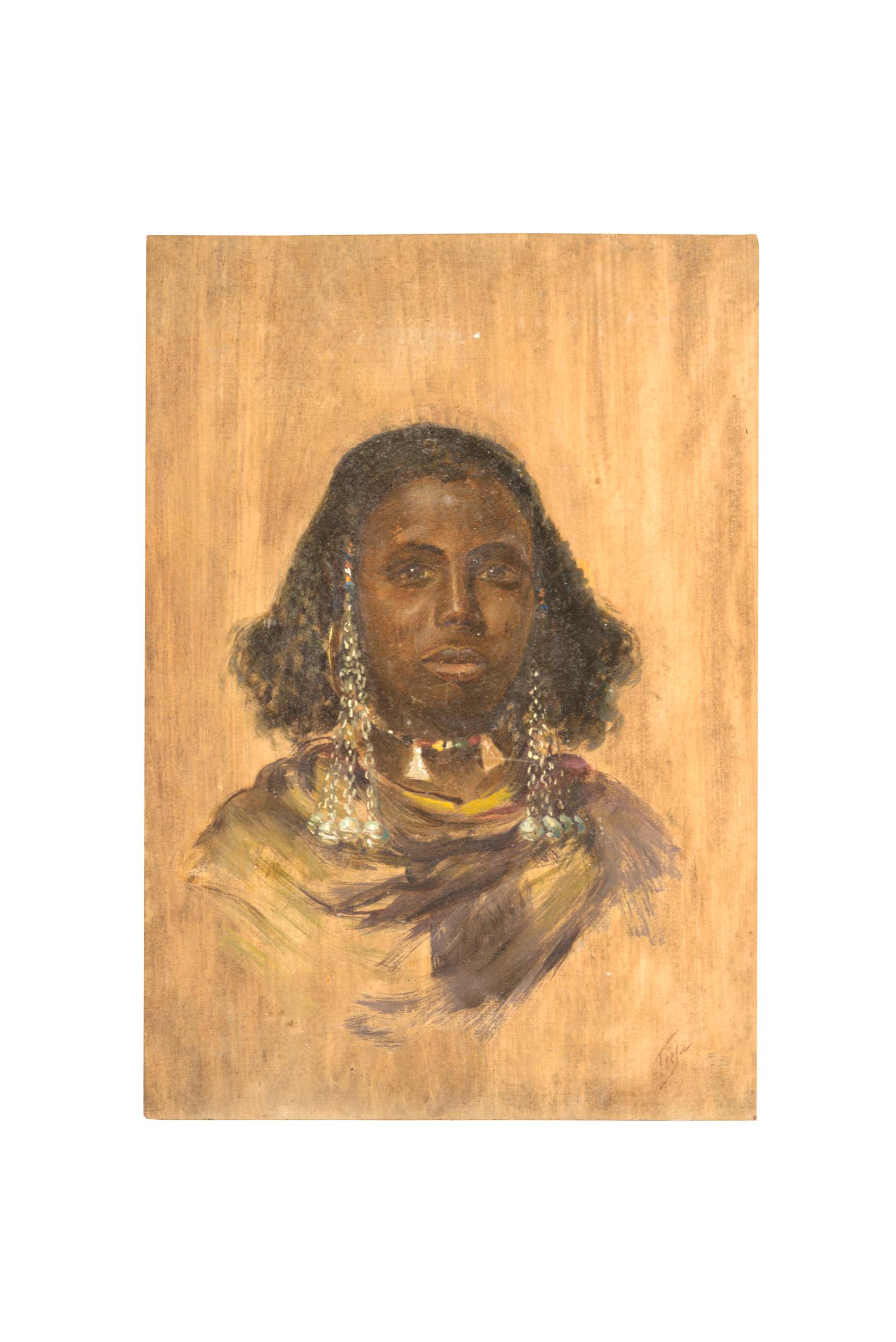 Ritratto di donna africana, Ritratto di donna africana (dipinto) di Francesco Fresa da Pucciano - ambito Italia meridionale (prima metà XX)