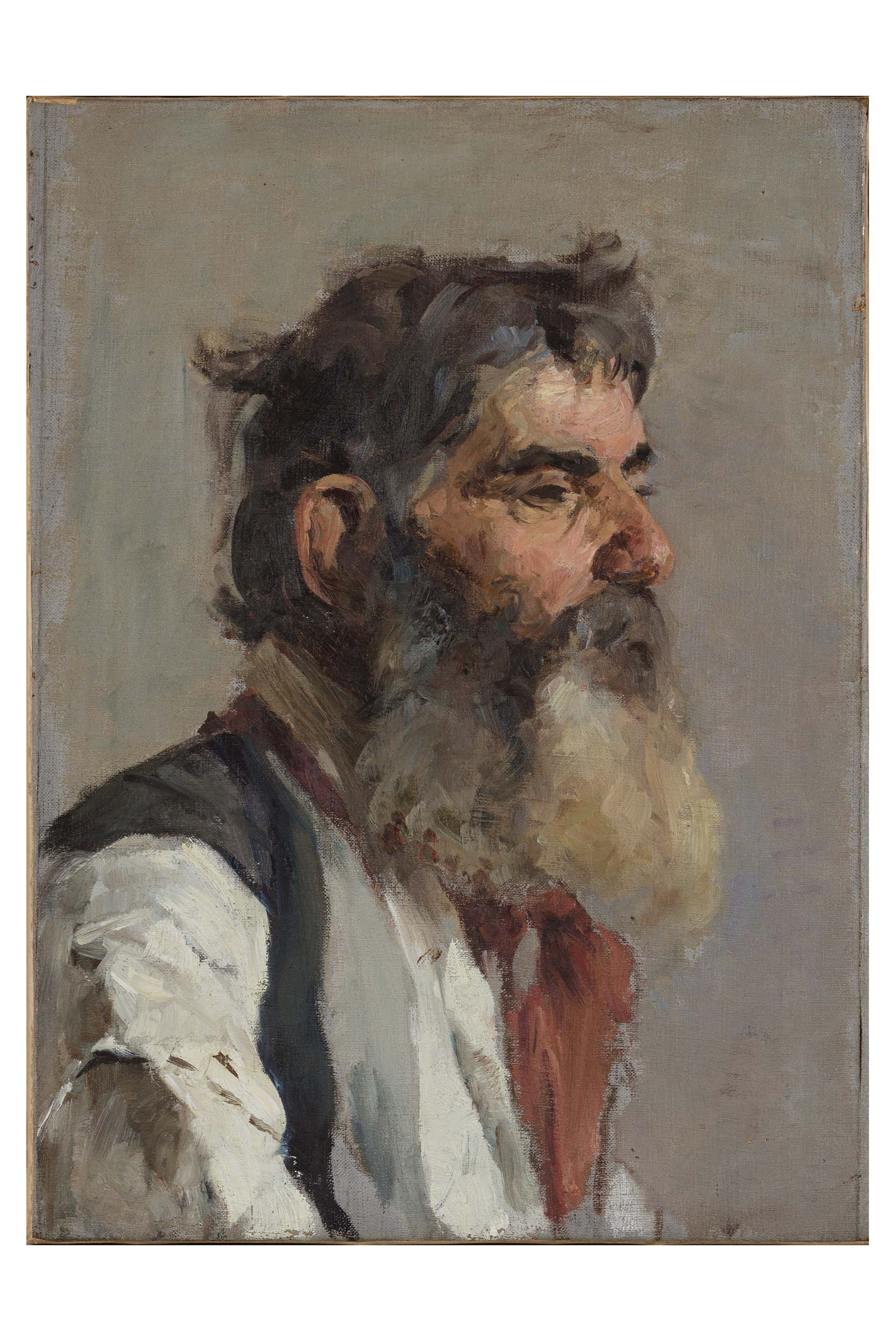 Ritratto di uomo con barba, Ritratto di uomo con barba (dipinto) di ignoto di ambito campano (attribuito) - ambito campano (seconda metà XIX)