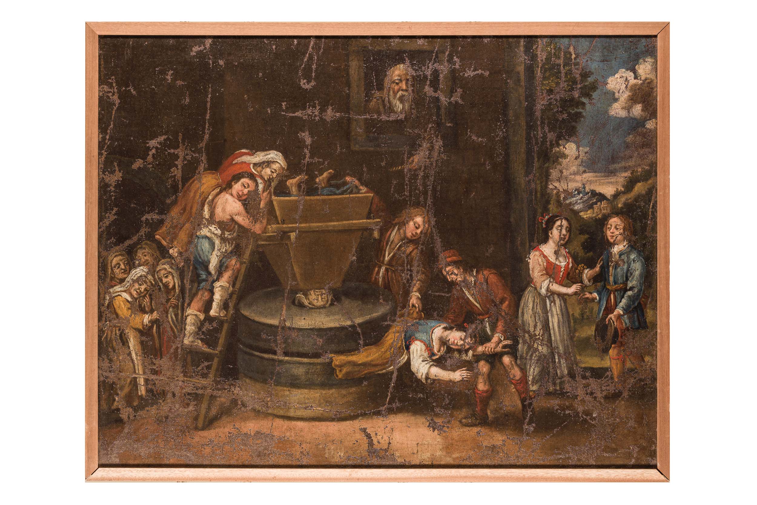 Miracolo del frantoio, Miracolo del frantoio (dipinto) di ignoto di ambito napoletano del Settecento - ambito Italia meridionale (prima metà XVIII)