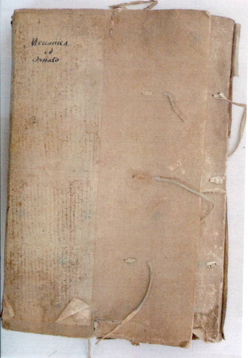 Libro di Meccanica ed Ornato (codice manoscritto, opera isolata) di Buontalenti Bernardo (cerchia) (secc. XVI/ XVII)