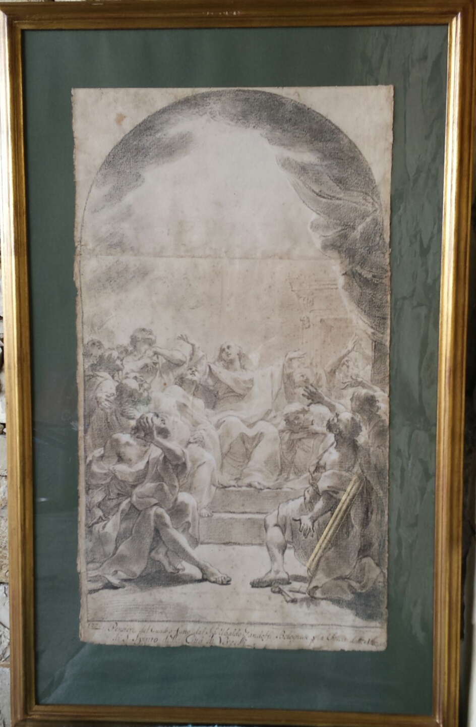Discesa dello Spirito Santo (disegno, opera isolata) di Gandolfi Gaetano (sec. XVIII)