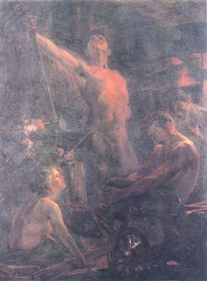 Allegoria del lavoro (dipinto, opera isolata) di Carrà Carlo (sec. XX)