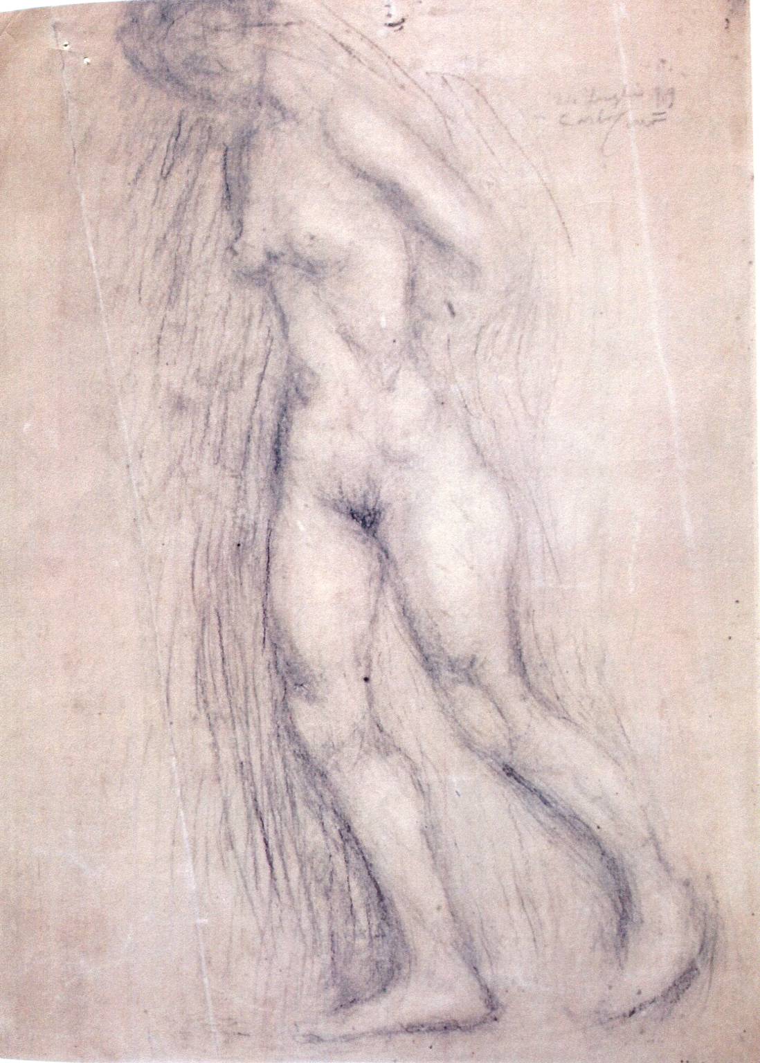 Figura femminile (disegno, opera isolata) di Carrà Carlo (sec. XX)